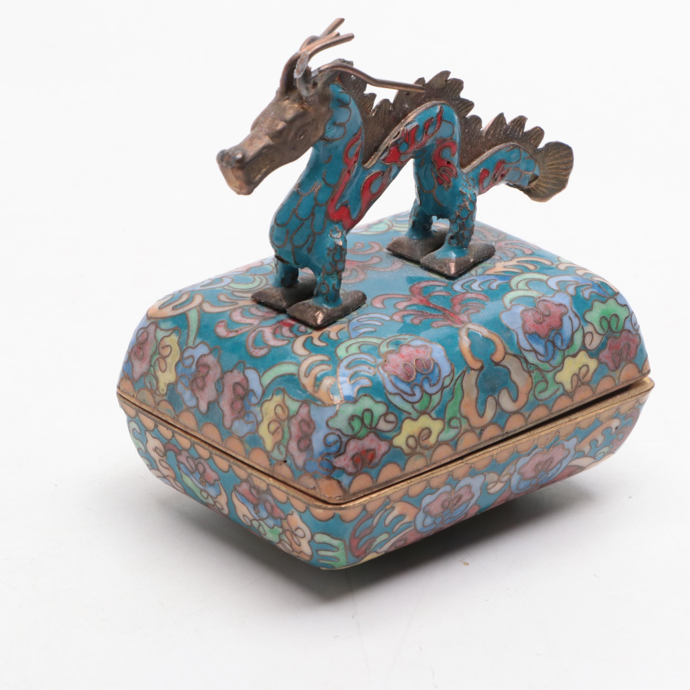 Cloisonné Trinket Boxes, Snuff Bottle, Miniatures and More