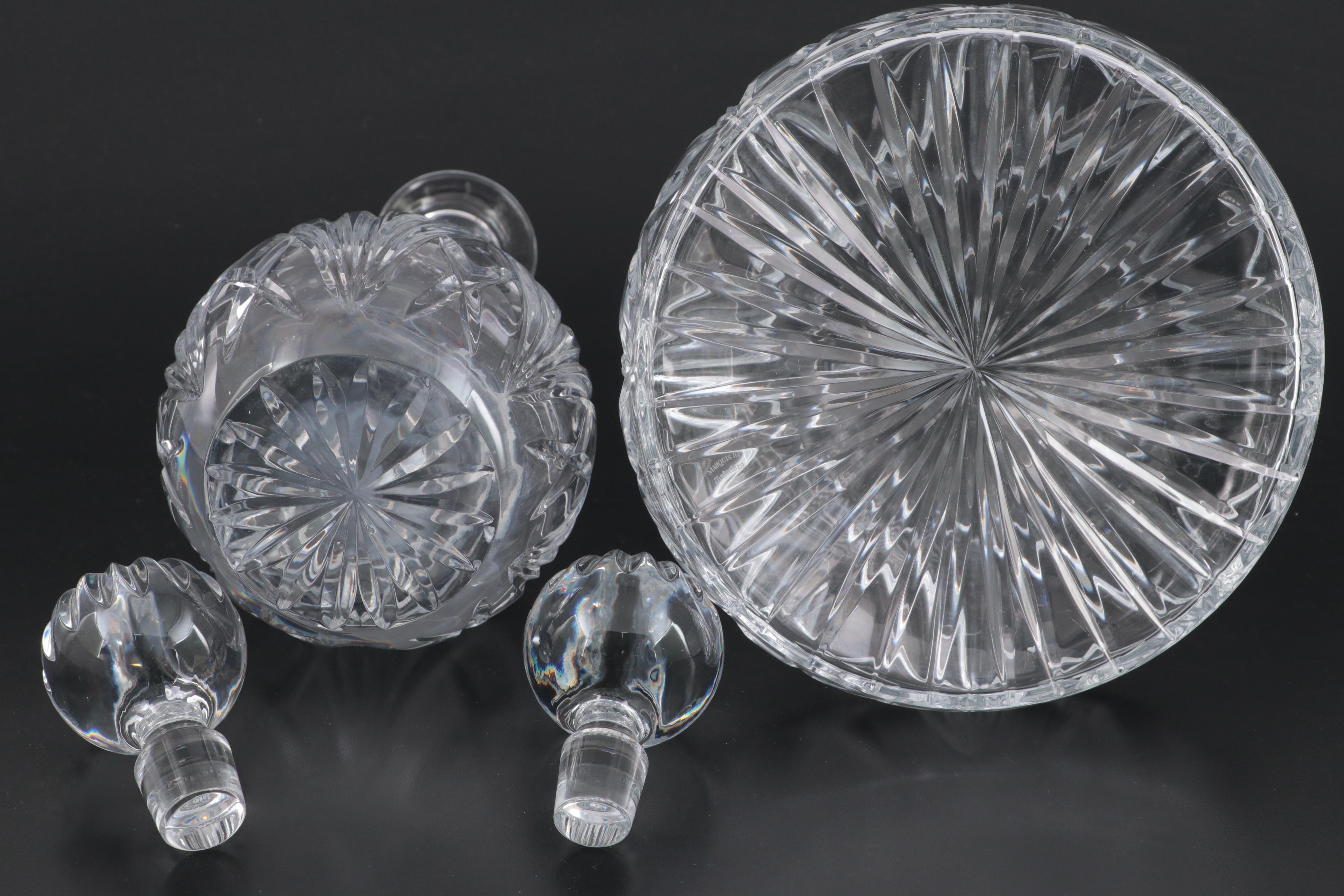 Marquis by Waterford "Brookside" Crystal Ships and Wine Decanters