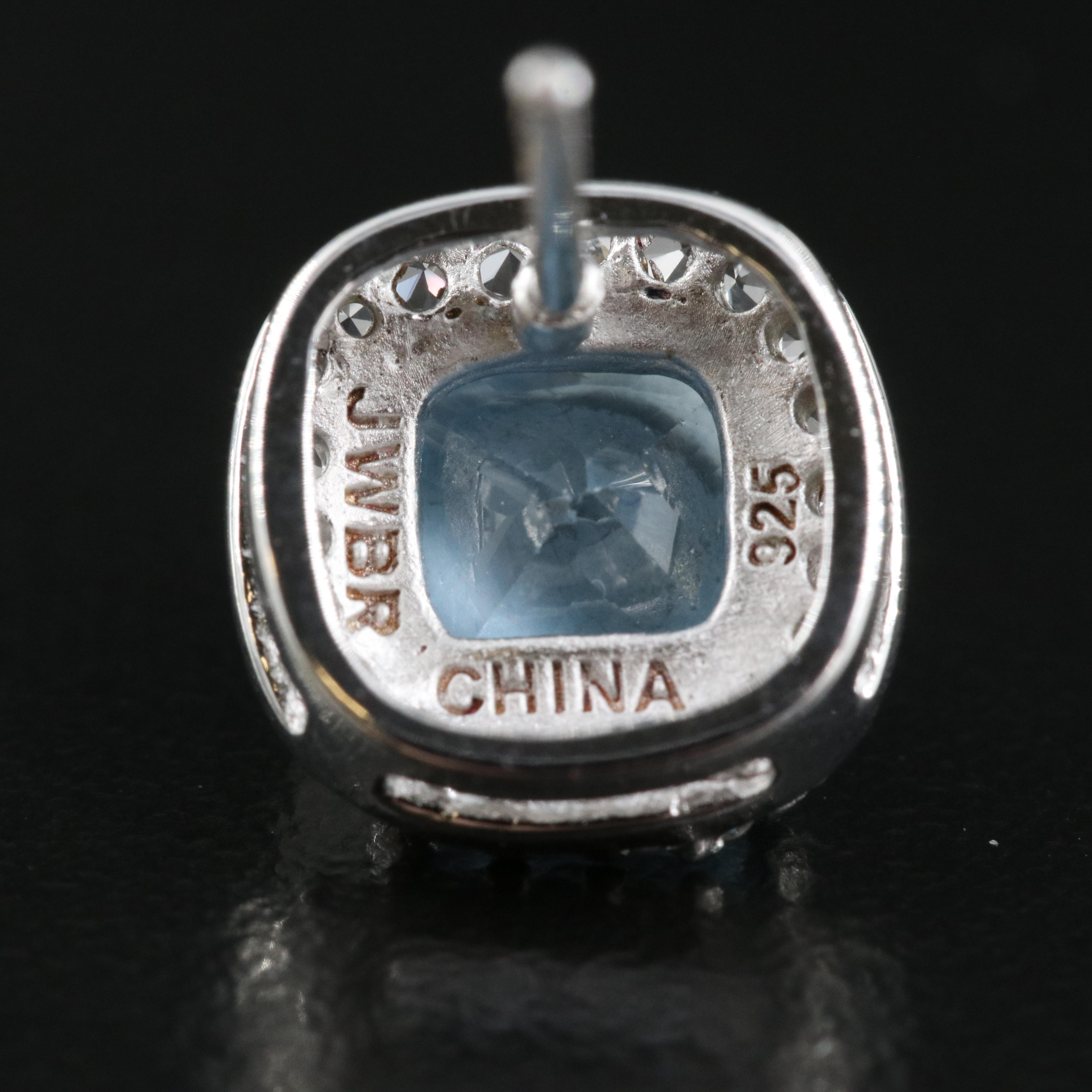 Sterling Topaz and Sapphire Stud Earrings