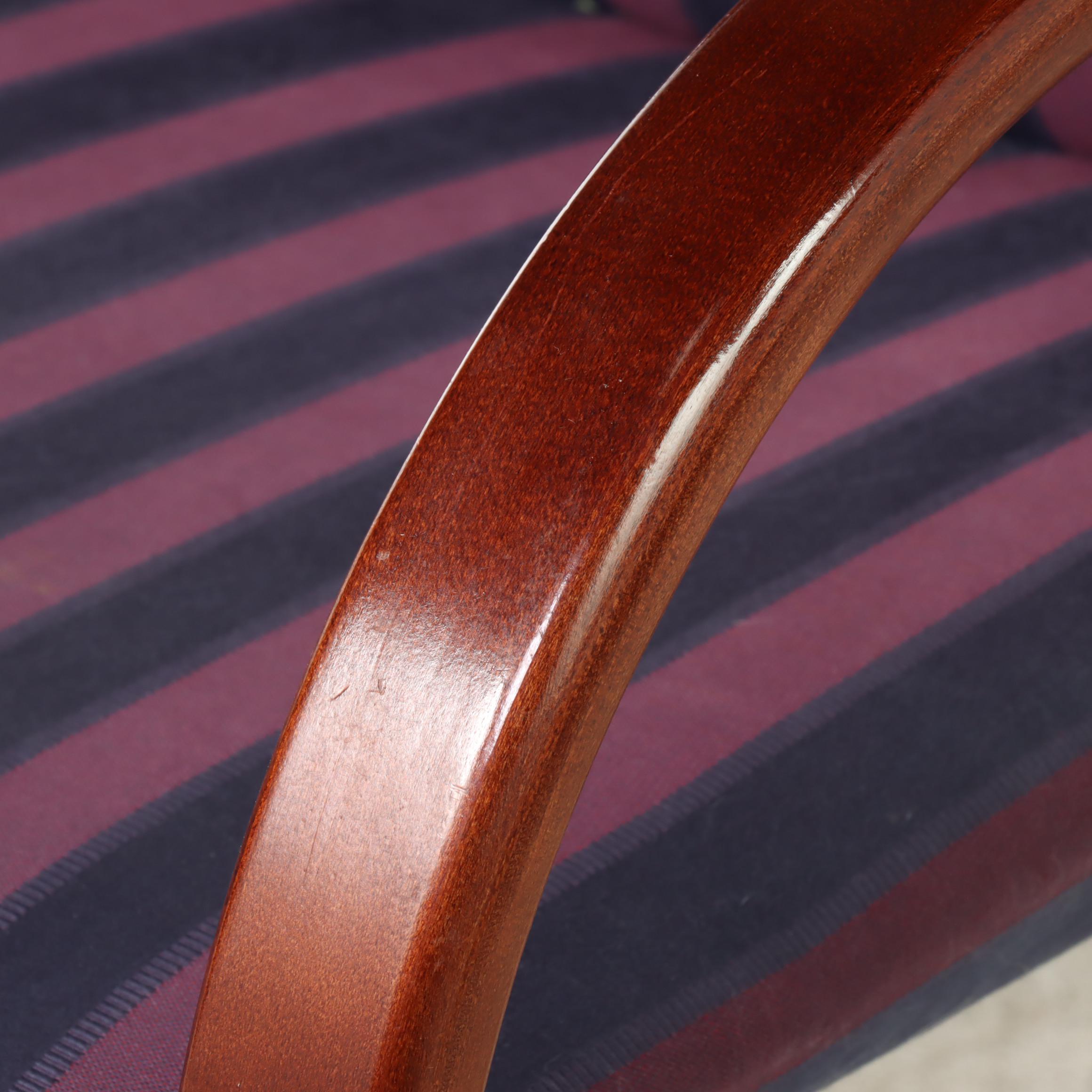 Pair of Steelcase Post Modernist Bentwood and Custom-Upholstered Armchairs