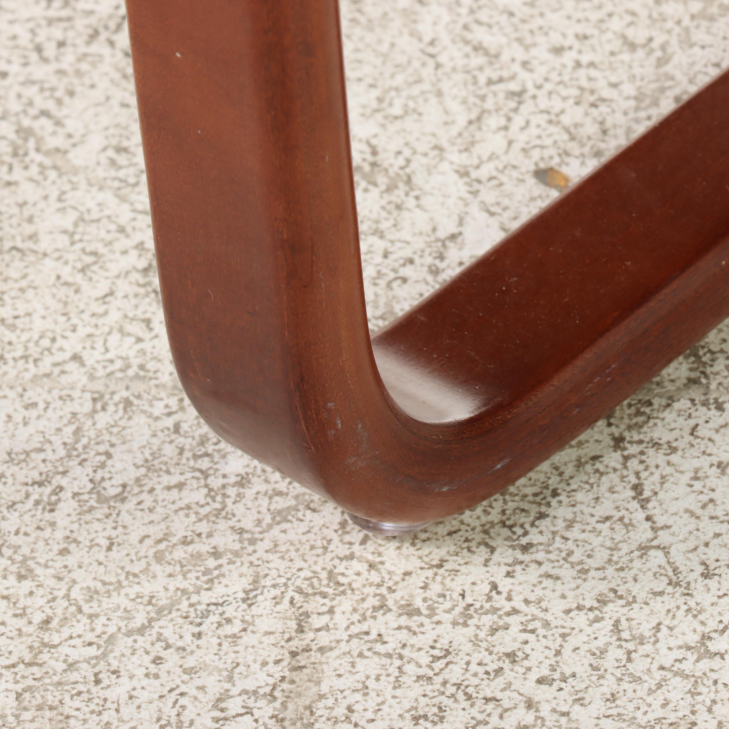 Pair of Steelcase Post Modernist Bentwood and Custom-Upholstered Armchairs