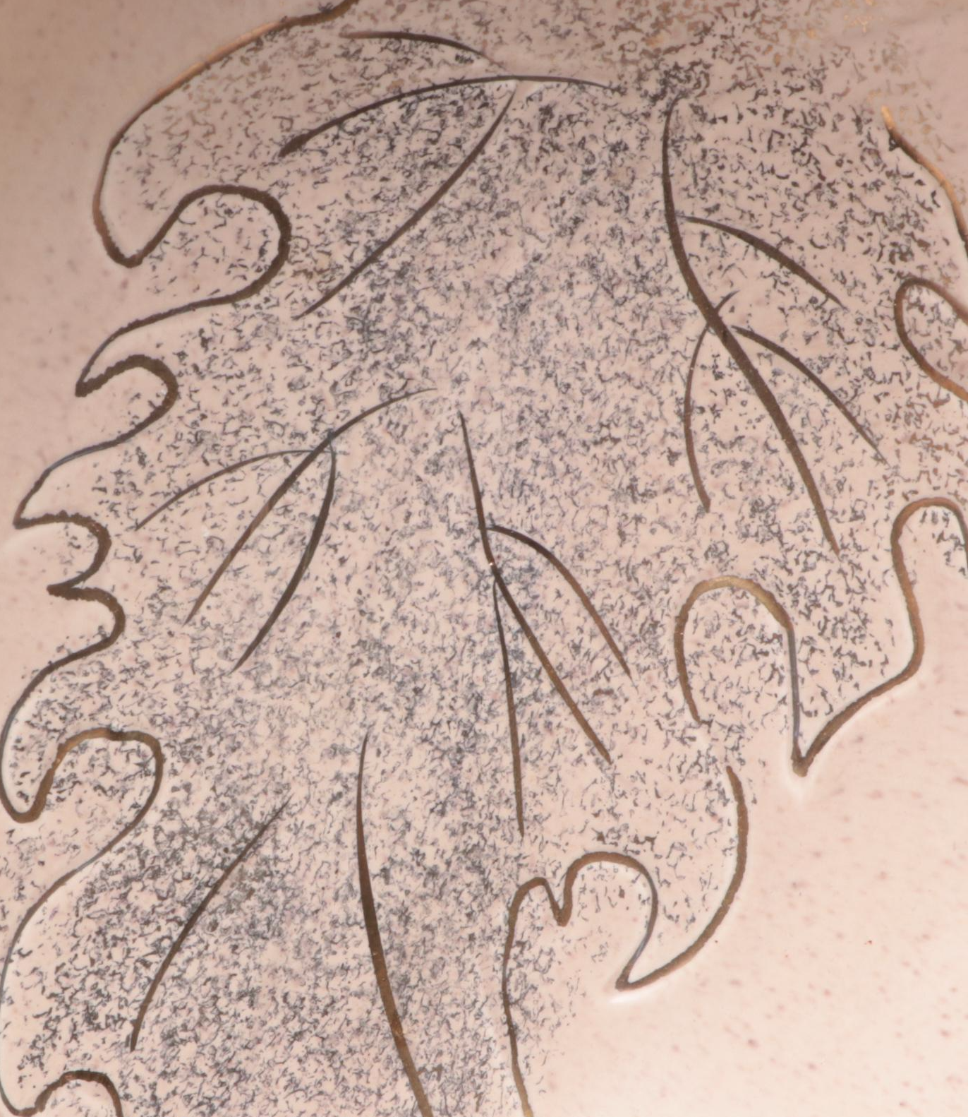 California Originals Pottery Taupe and Gold Lustre Divided Tray