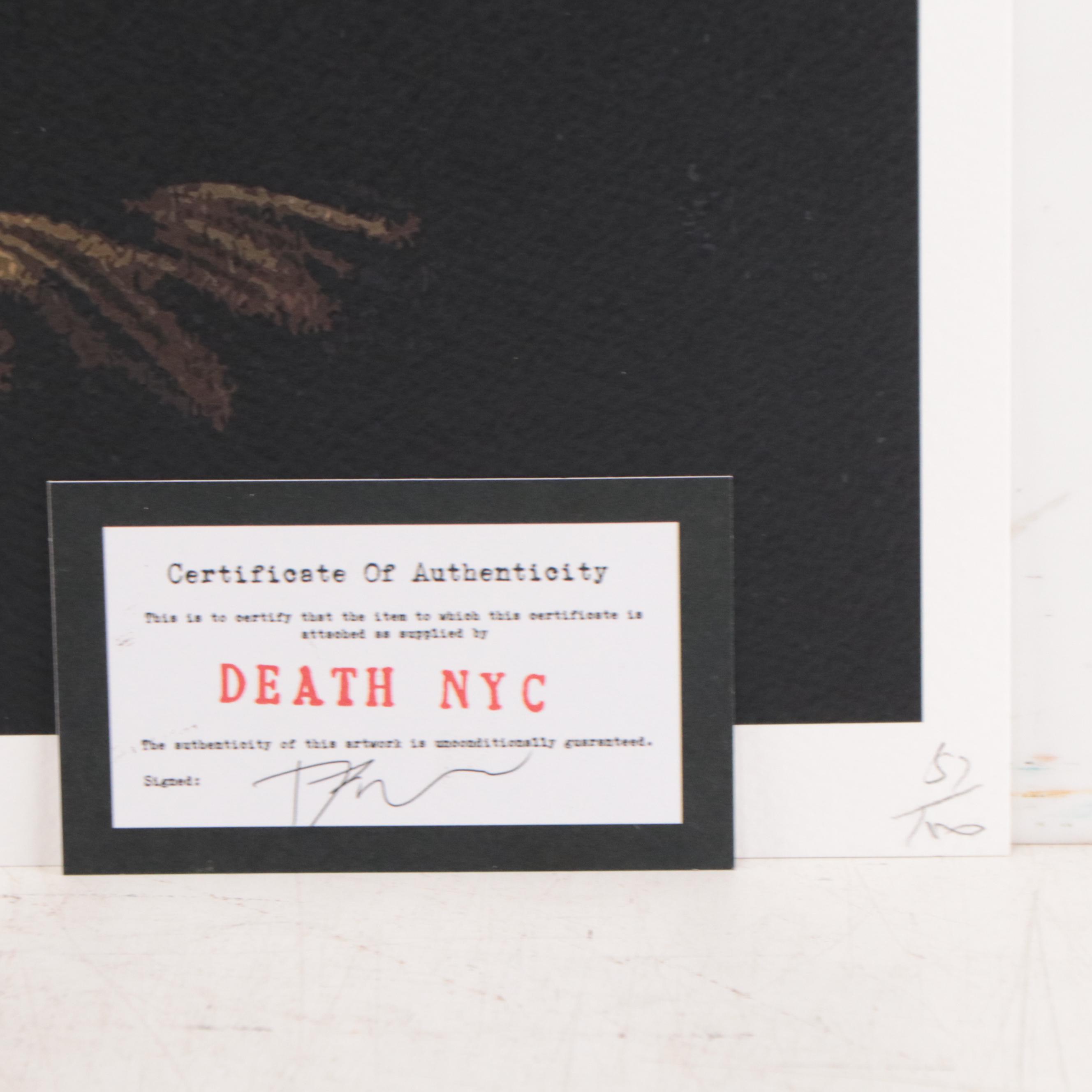 Death NYC Pop Art Graphic Print of Mona Lisa, 2022