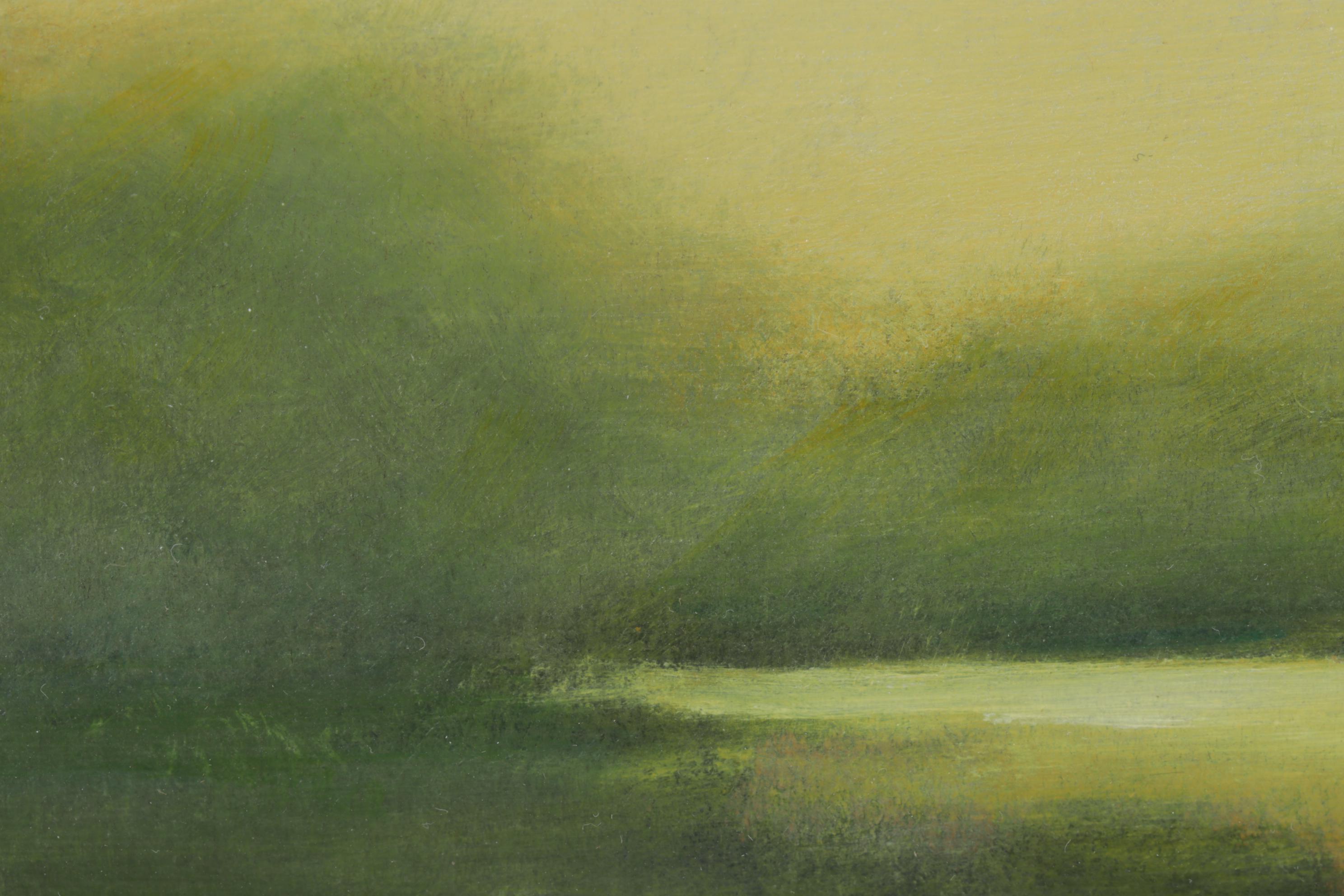 Sallie Carlson Landscape Acrylic Painting "Serenity," 21st Century