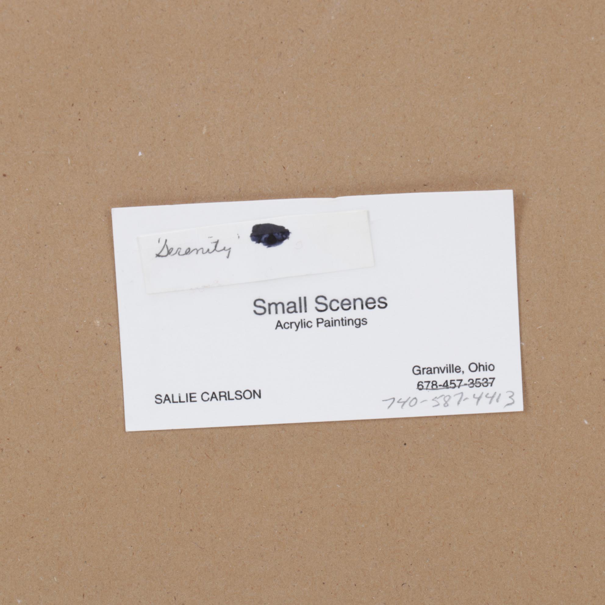 Sallie Carlson Landscape Acrylic Painting "Serenity," 21st Century