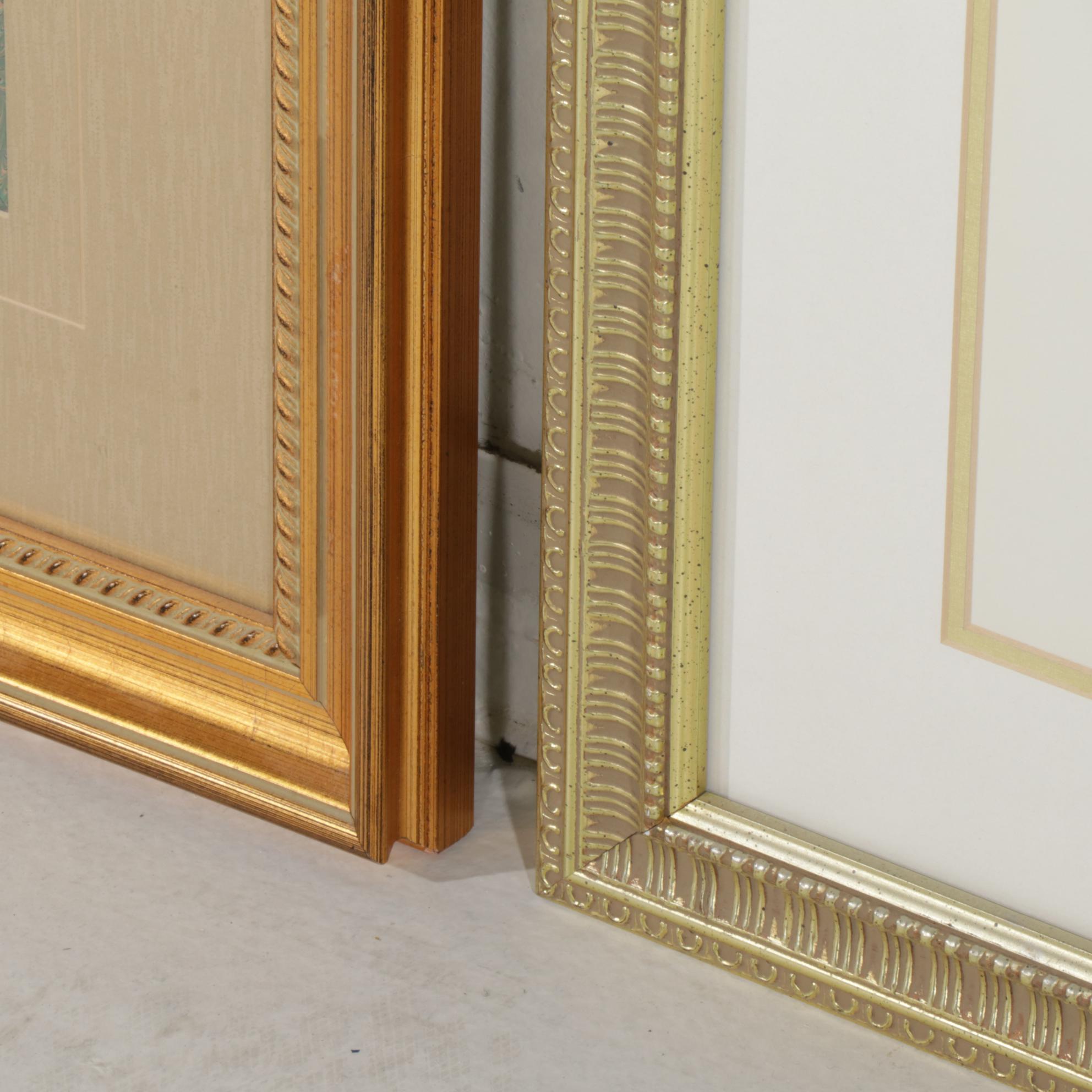 Floral Offset Lithographs "Garden Tulip" and "Magnolia Fraseri", Circa 2000