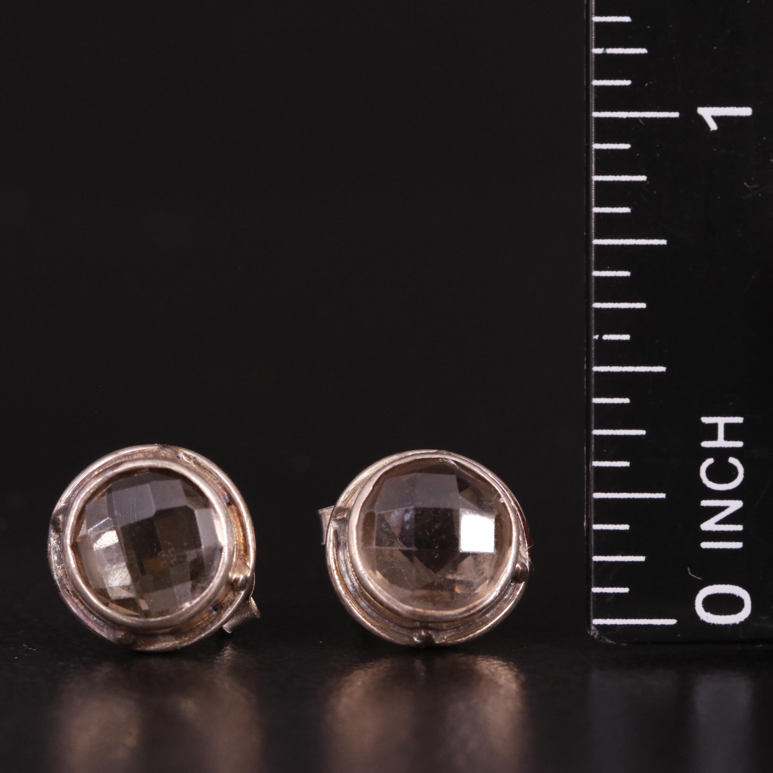 Sterling Amethyst Stud Earrings