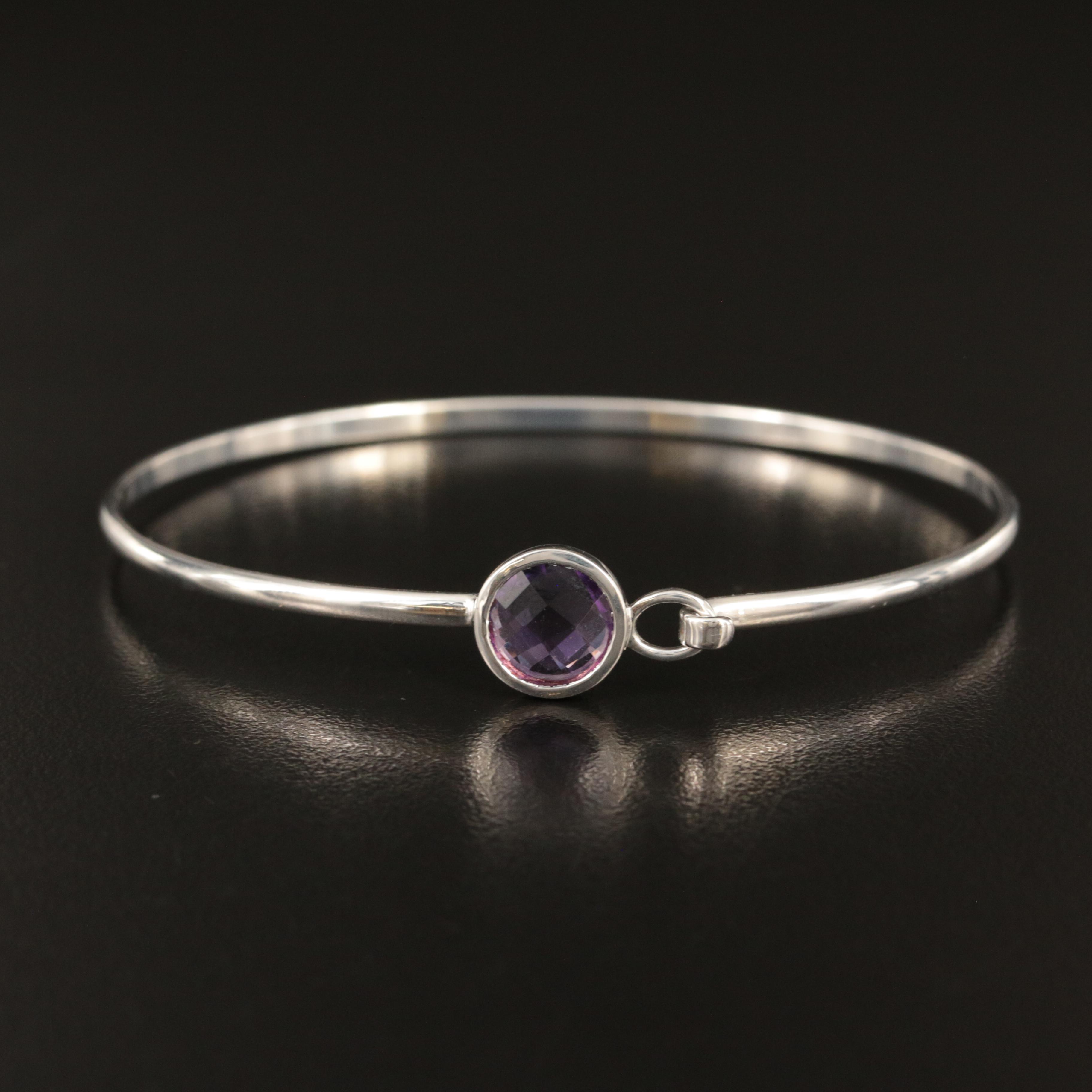 Sterling Amethyst Bangle