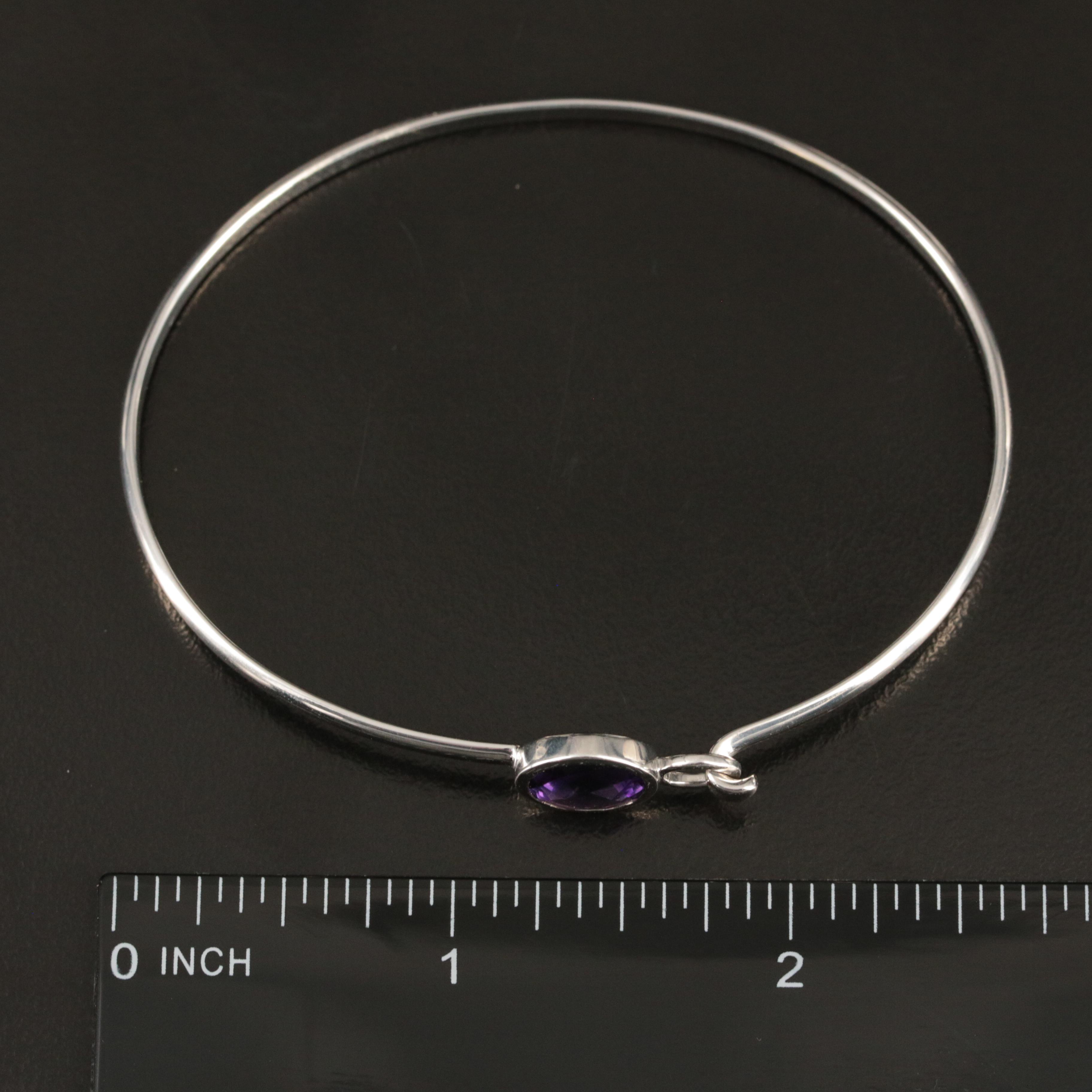 Sterling Amethyst Bangle