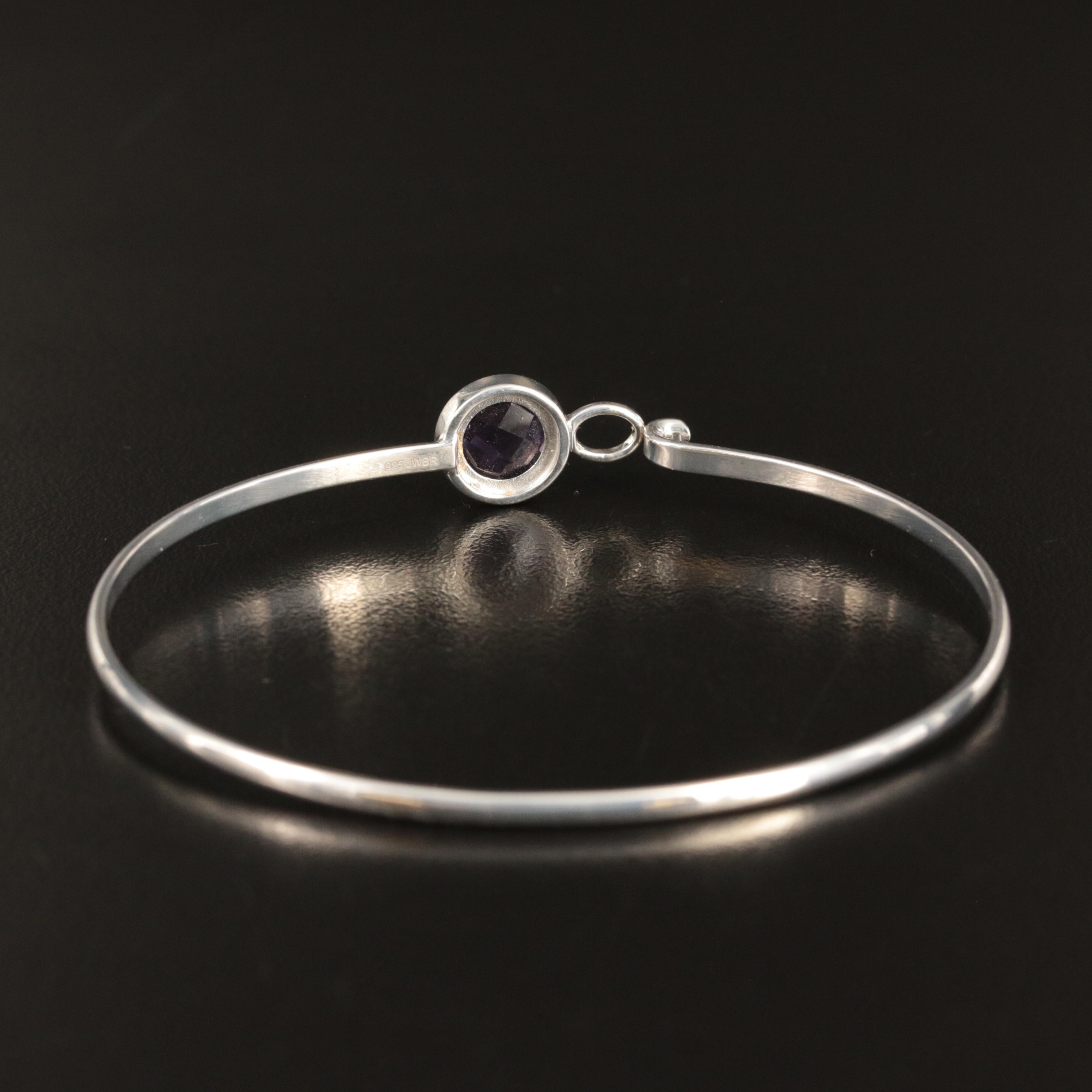 Sterling Amethyst Bangle