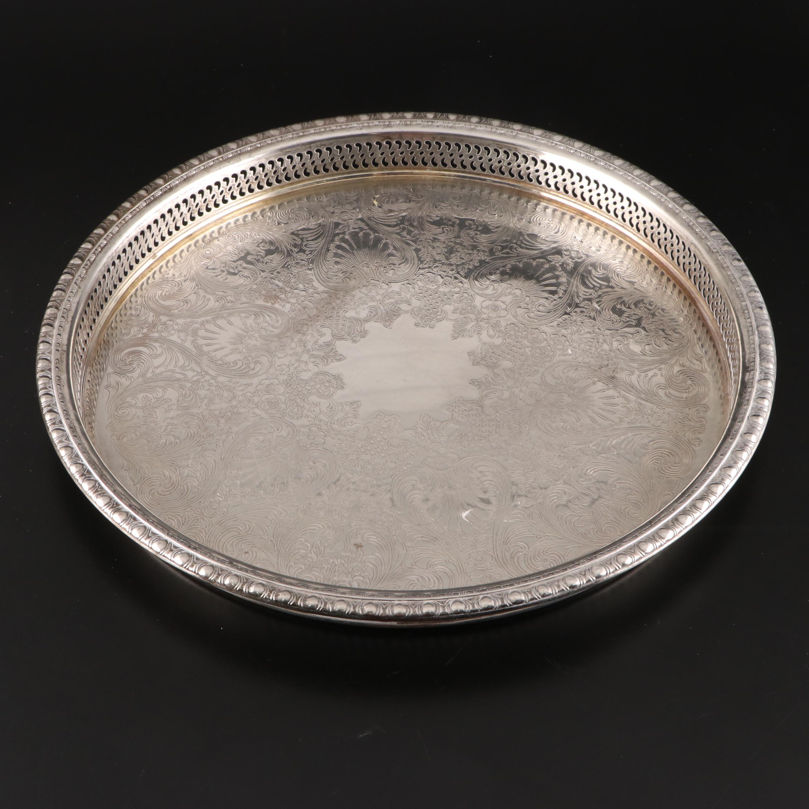 Rogers Bros "First Love" Silver Plate Flatware with Silver Plate Serveware