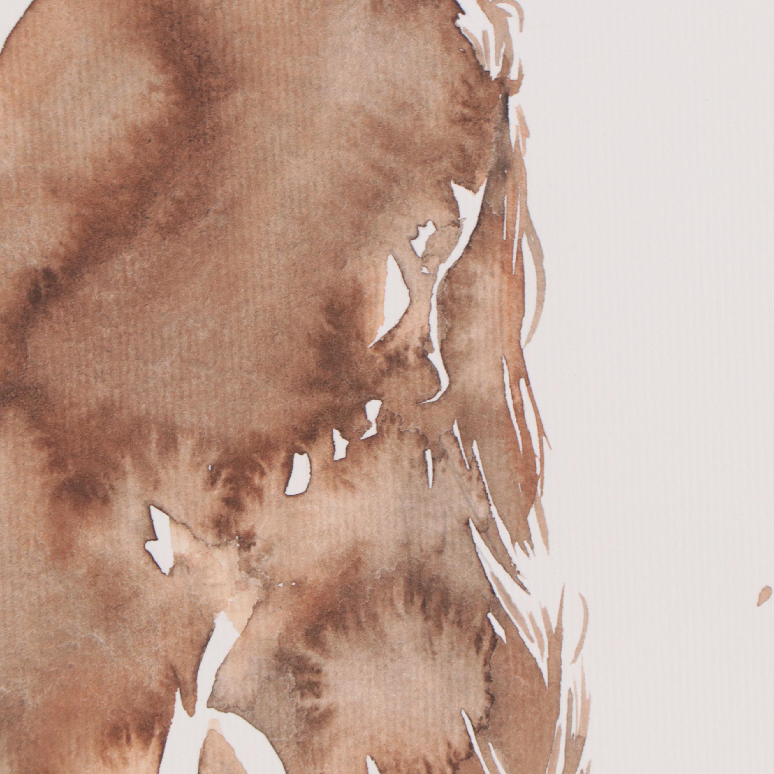 Watercolor Painting of Nude, 2022