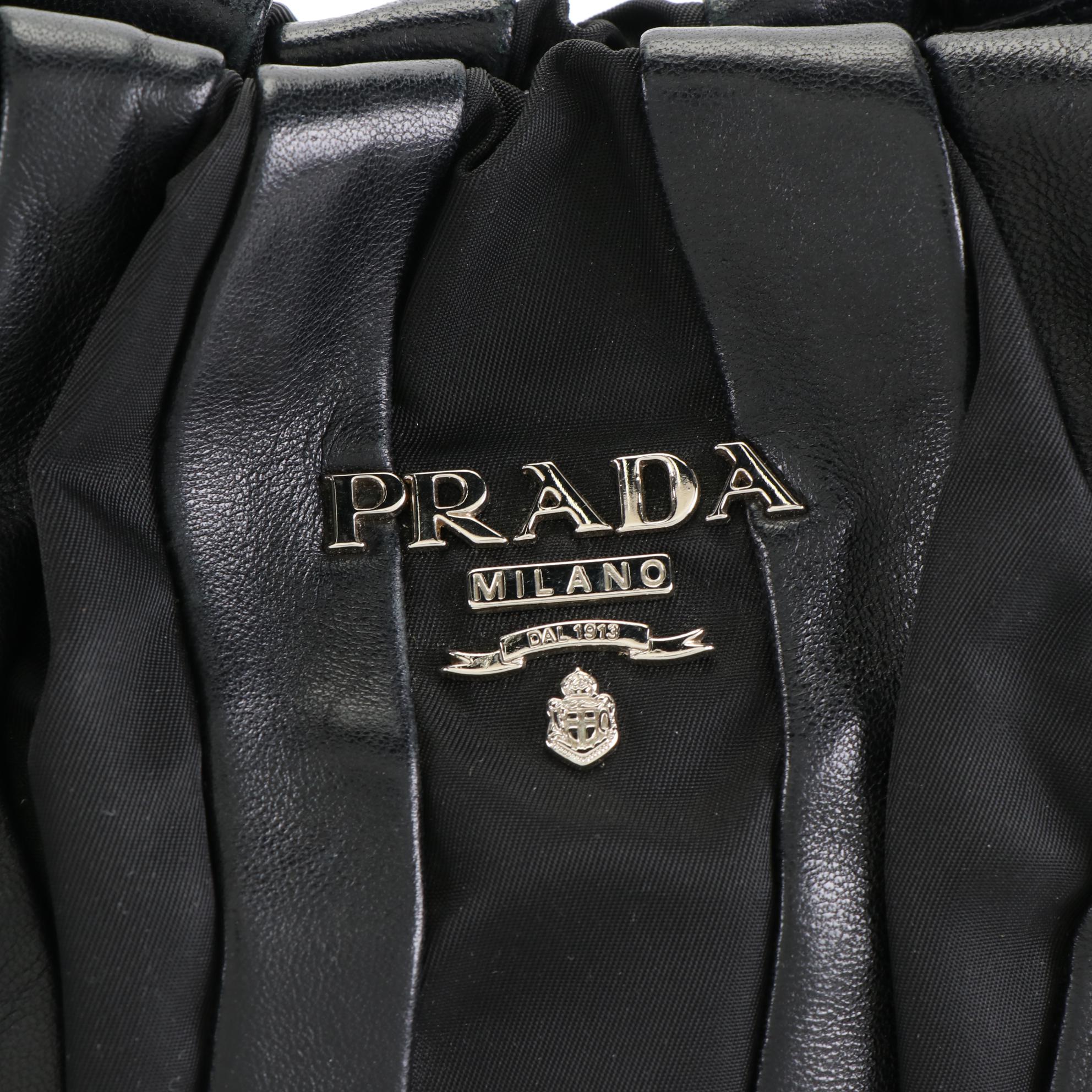 Prada Leather and Nylon Handbag
