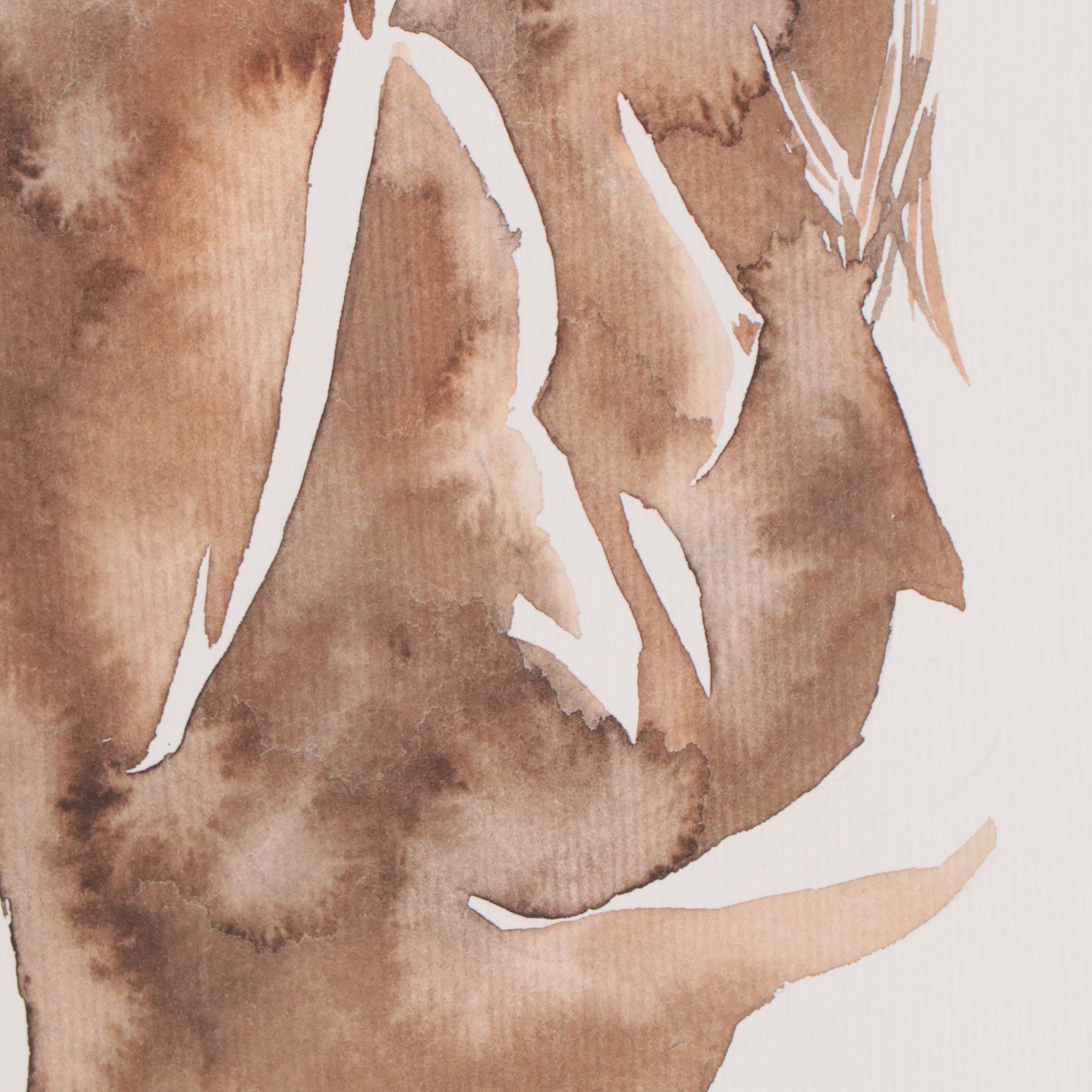 Watercolor Painting of Nude, 2022