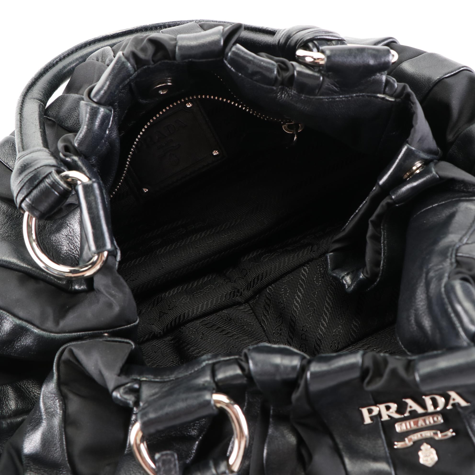 Prada Leather and Nylon Handbag