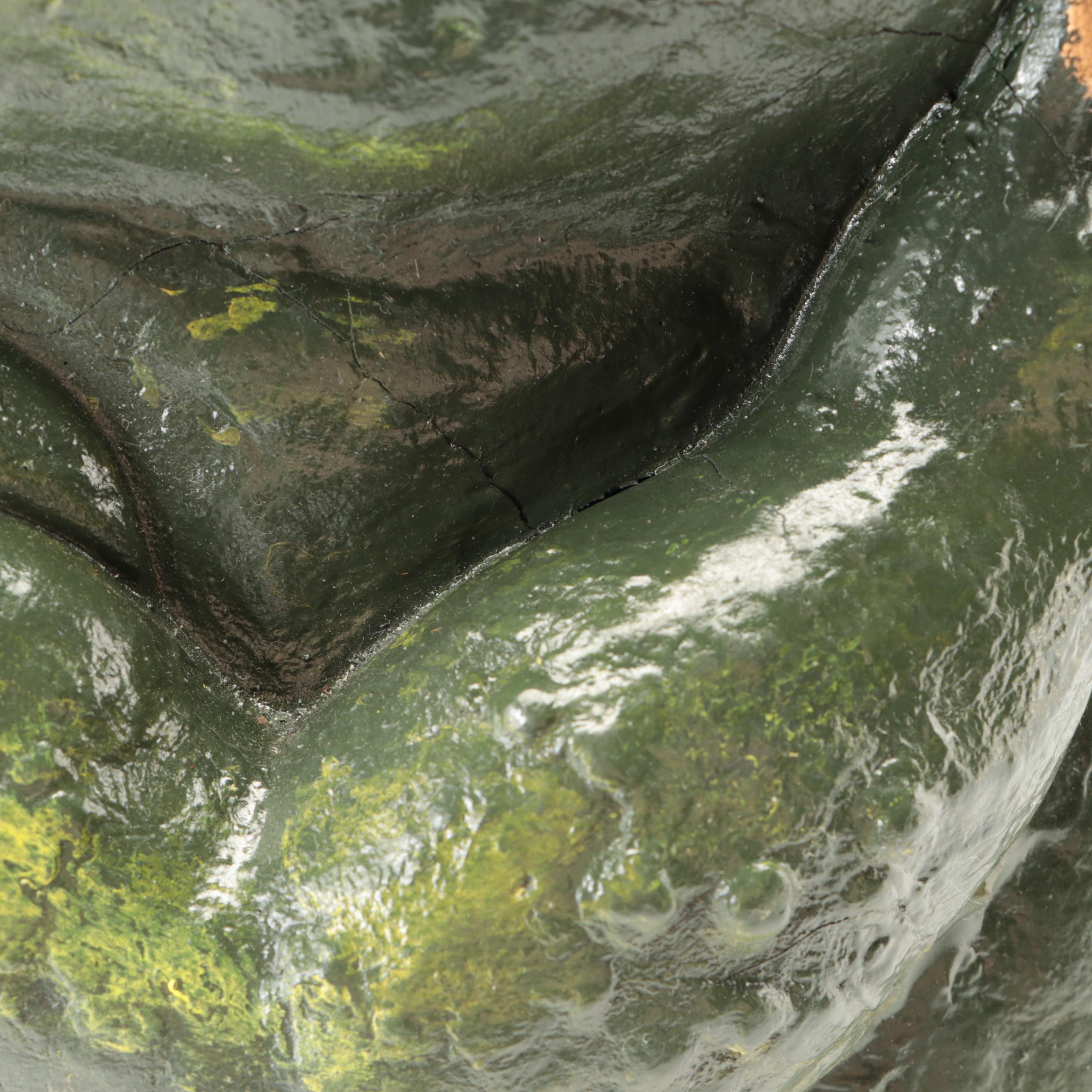 Hand-Painted Composite Toad Sculpture