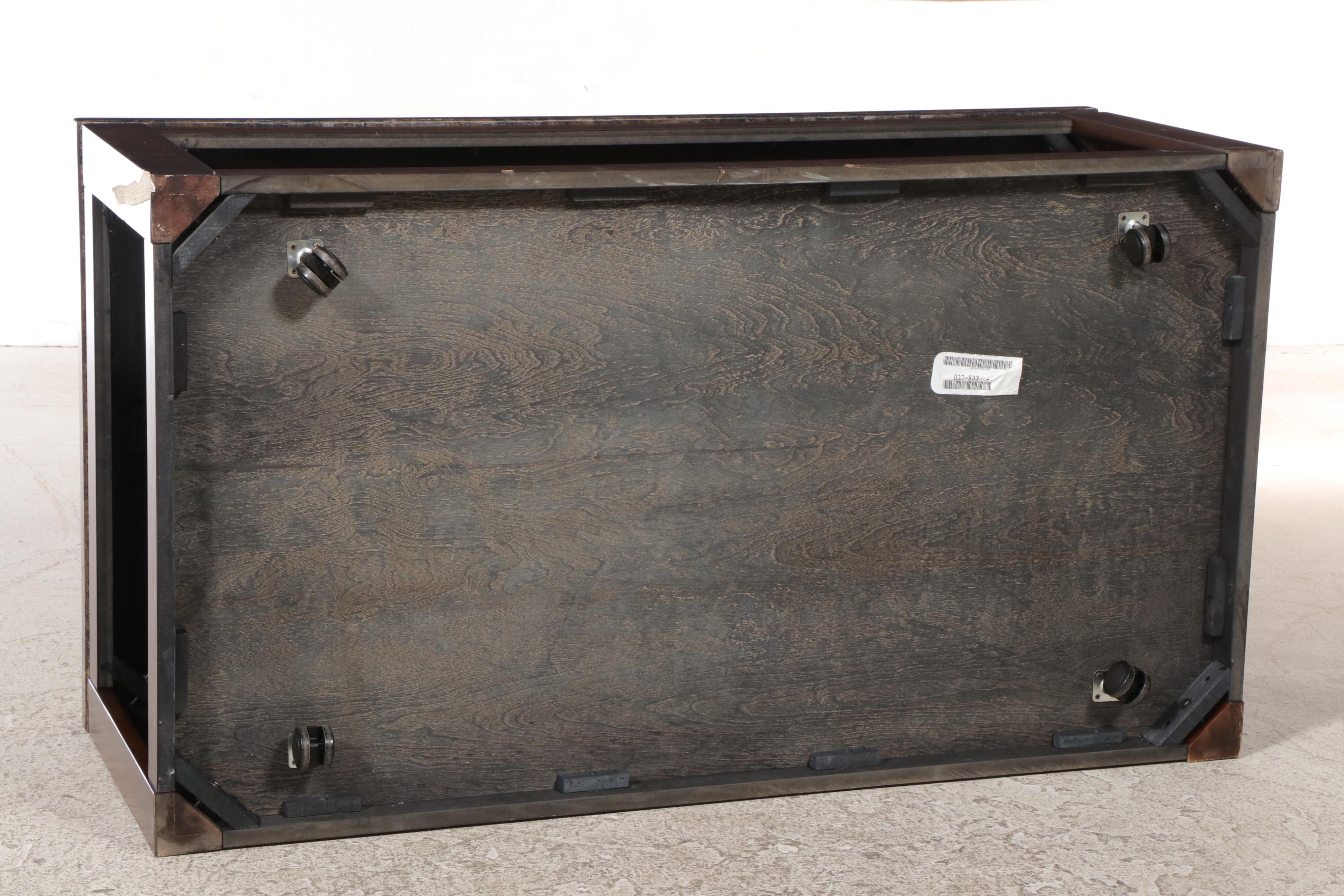 Standard Furniture "Bella" Faux-Marble Coffee Table in Deep Brown Finish