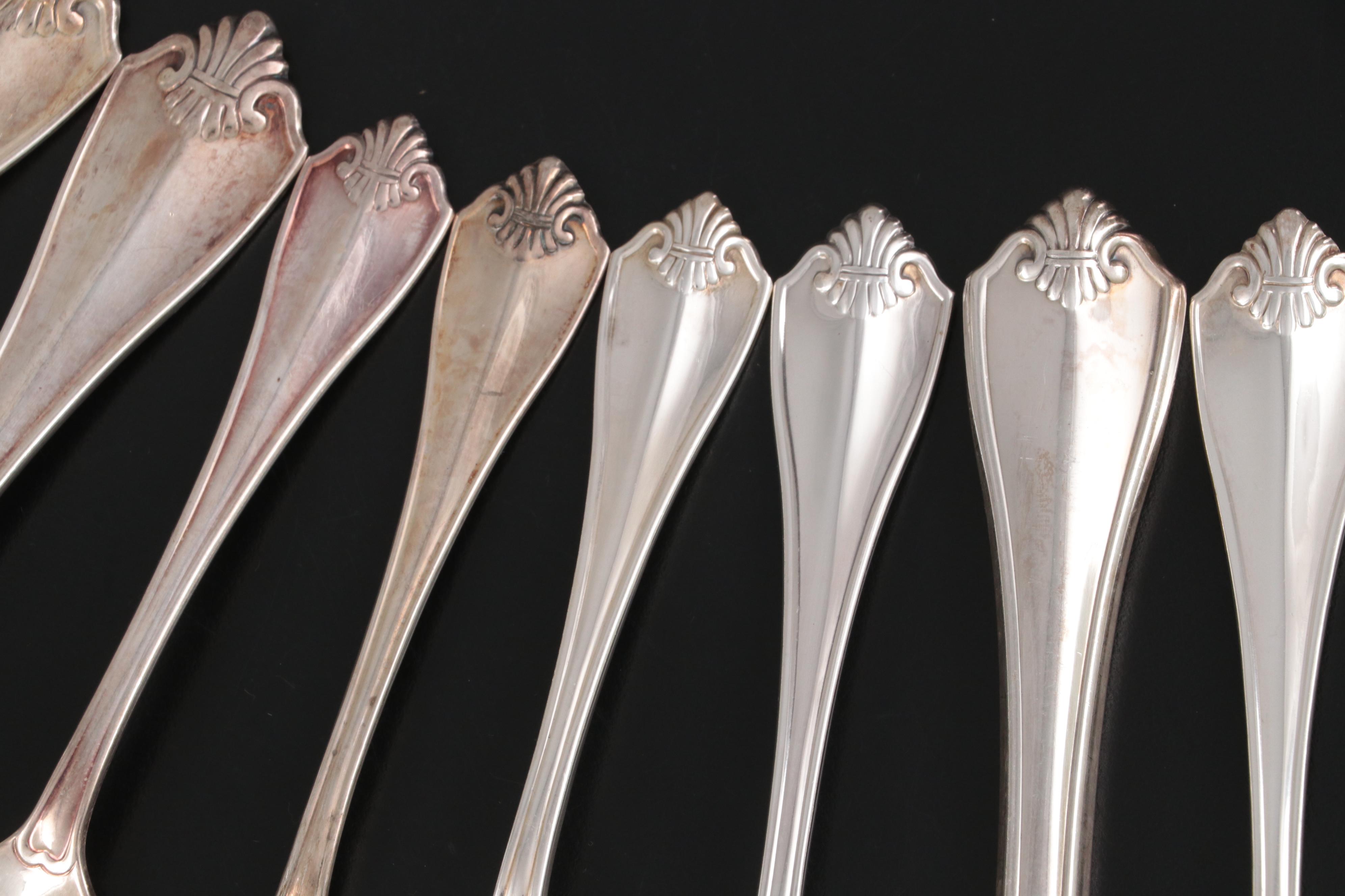 Oneida "King James" Silver Plate Flatware and Serving Utensils