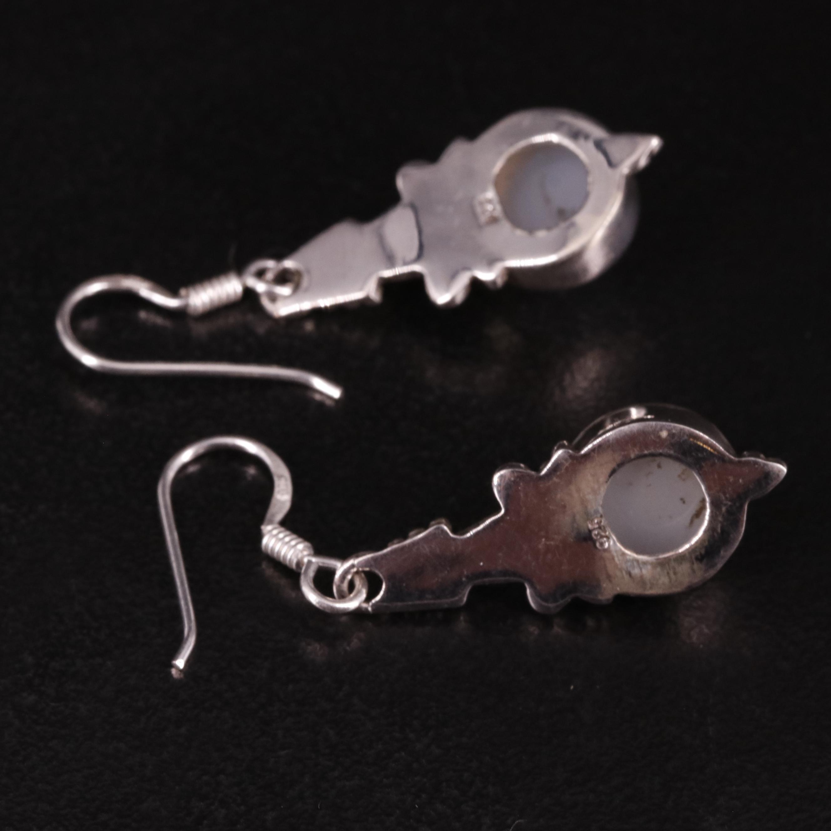 Sterling Moonstone Drop Earrings