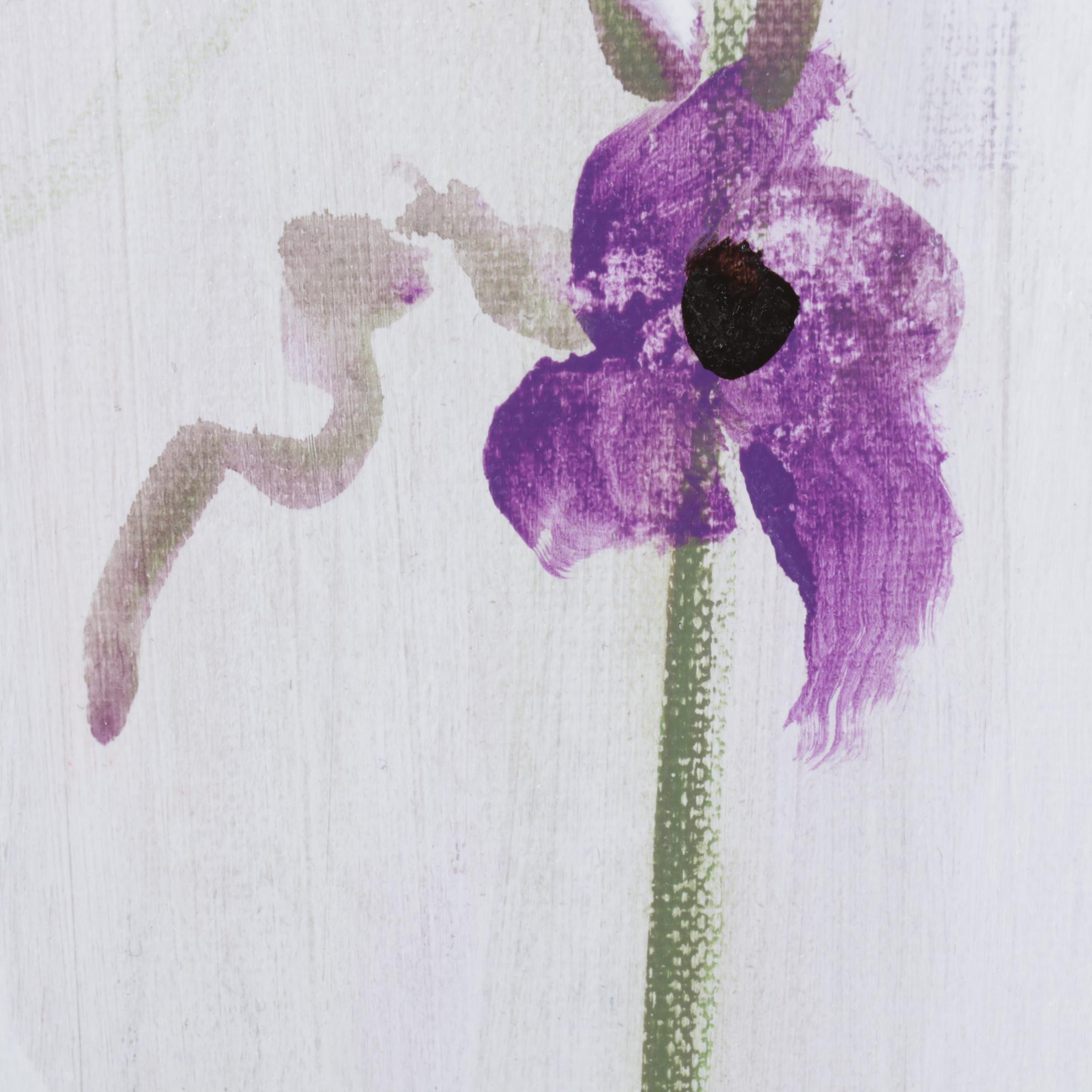 Farshad Lanjani Acrylic Painting of Purple Flowers, 21st Century