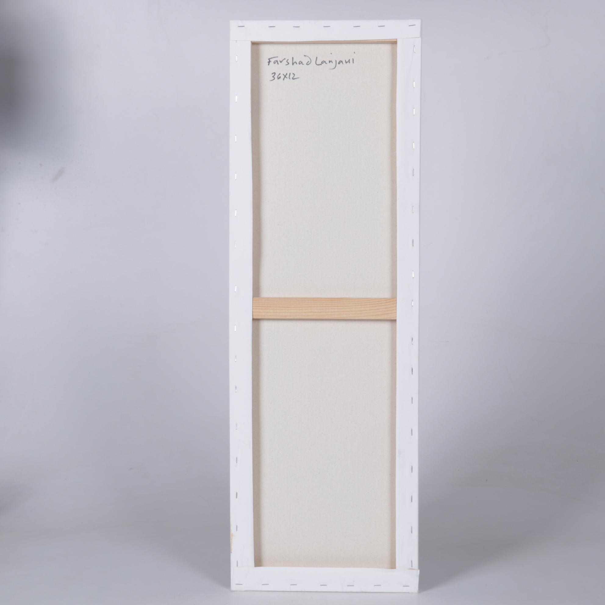 Farshad Lanjani Acrylic Painting of Purple Flowers, 21st Century