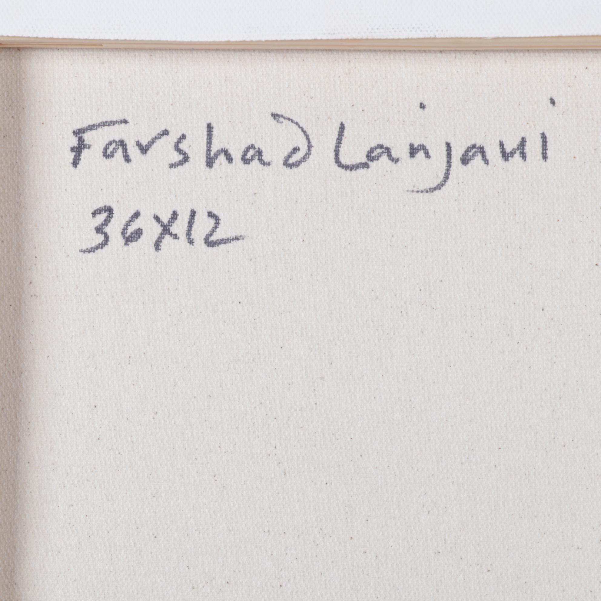 Farshad Lanjani Acrylic Painting of Purple Flowers, 21st Century