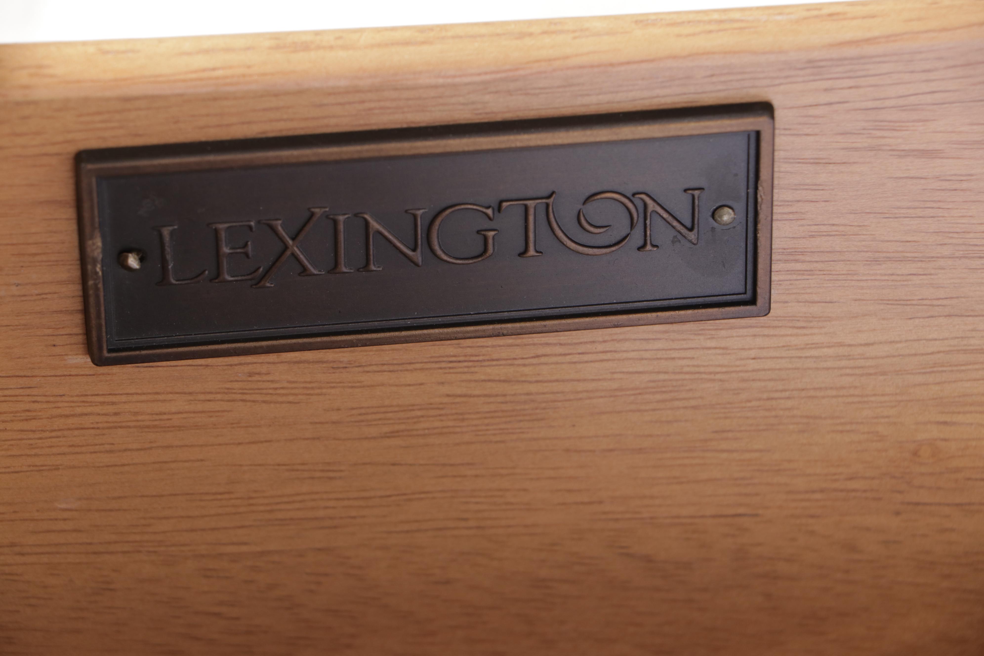Lexington "Monterey Sands" Elm and Bronze-Patinated Metal Shelving Tower