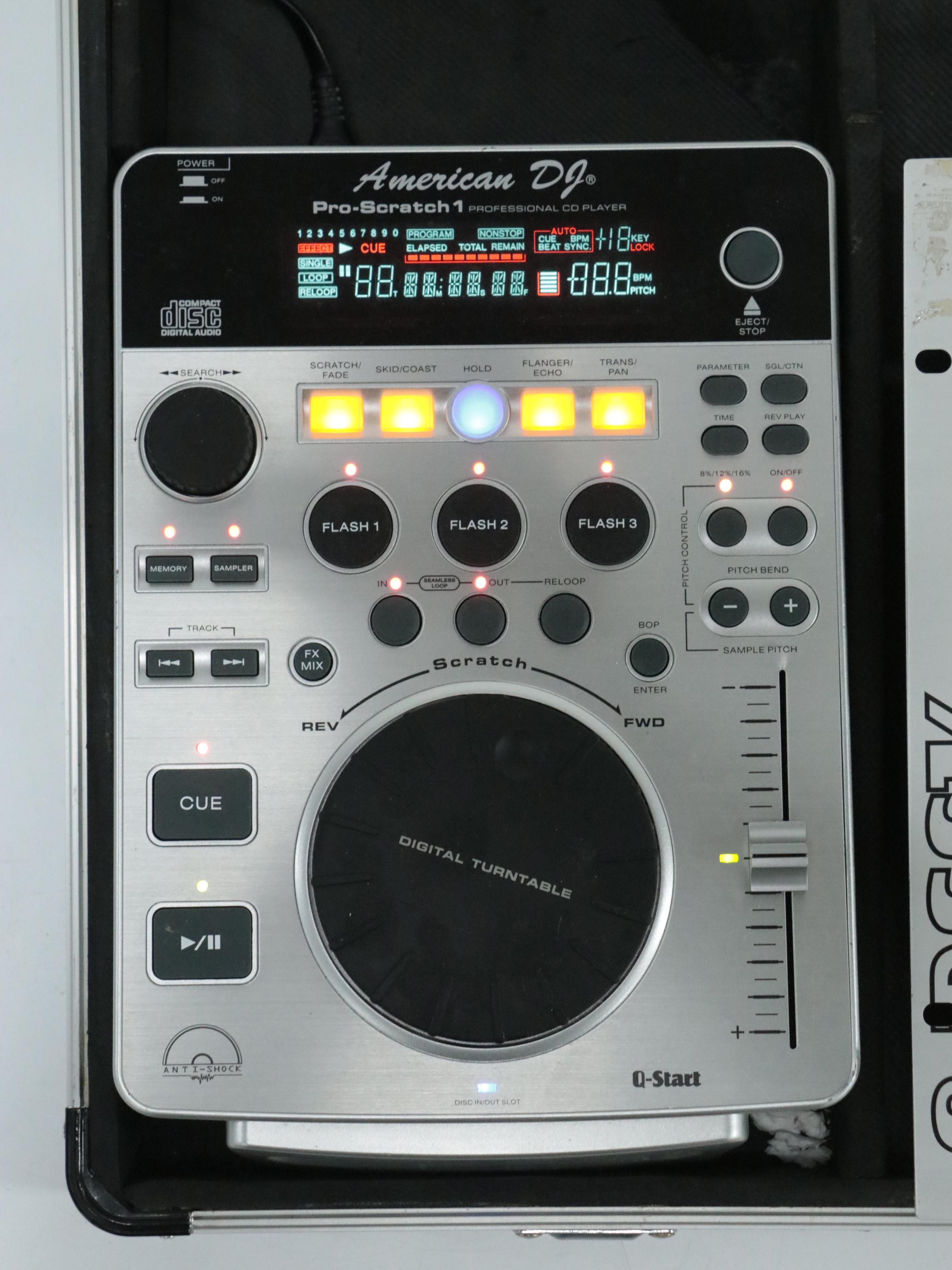 Japanese Technics Turntables With Odyssey Cases, American DJ Pro-Scratch 1, More