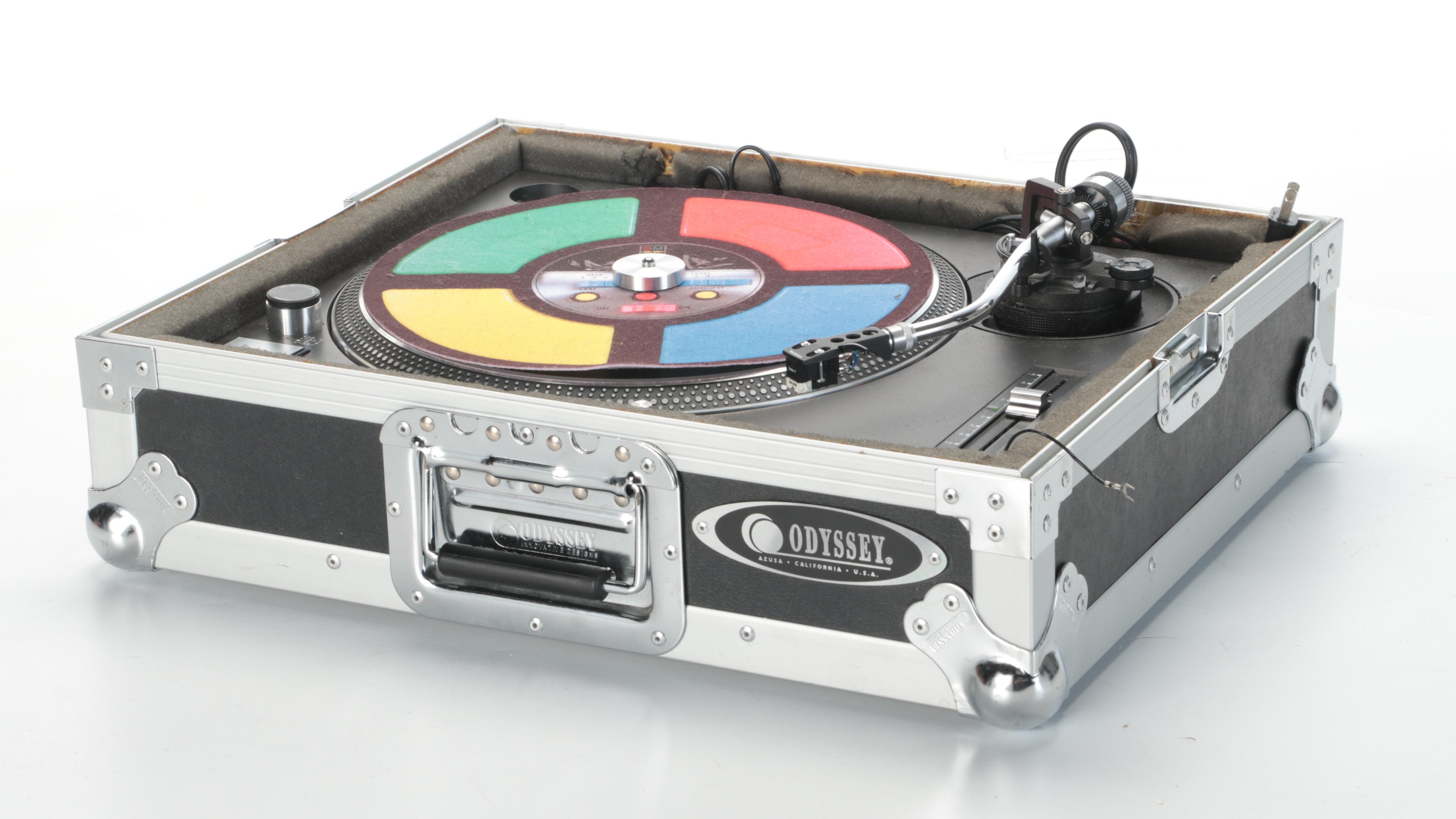 Japanese Technics Turntables With Odyssey Cases, American DJ Pro-Scratch 1, More