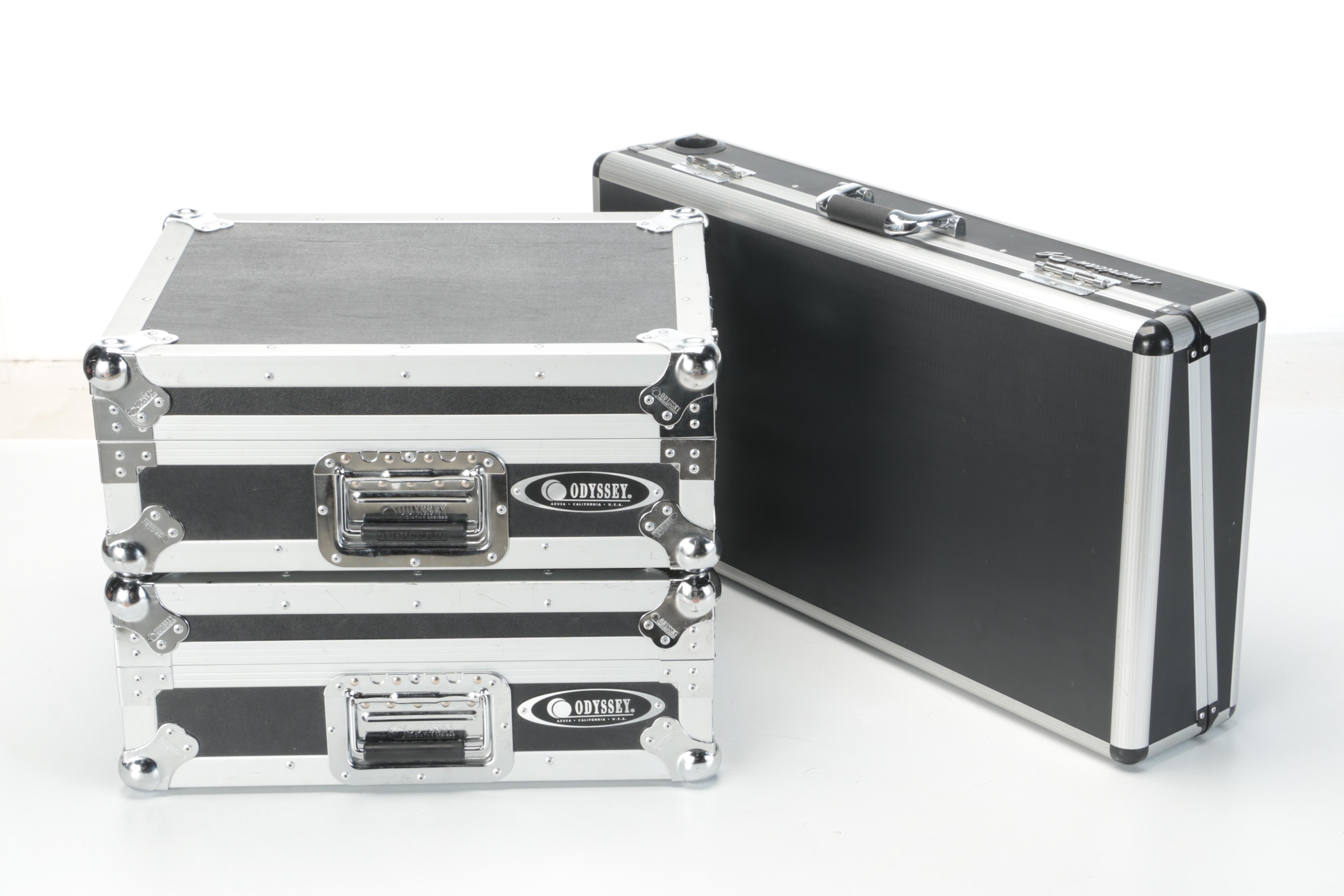 Japanese Technics Turntables With Odyssey Cases, American DJ Pro-Scratch 1, More