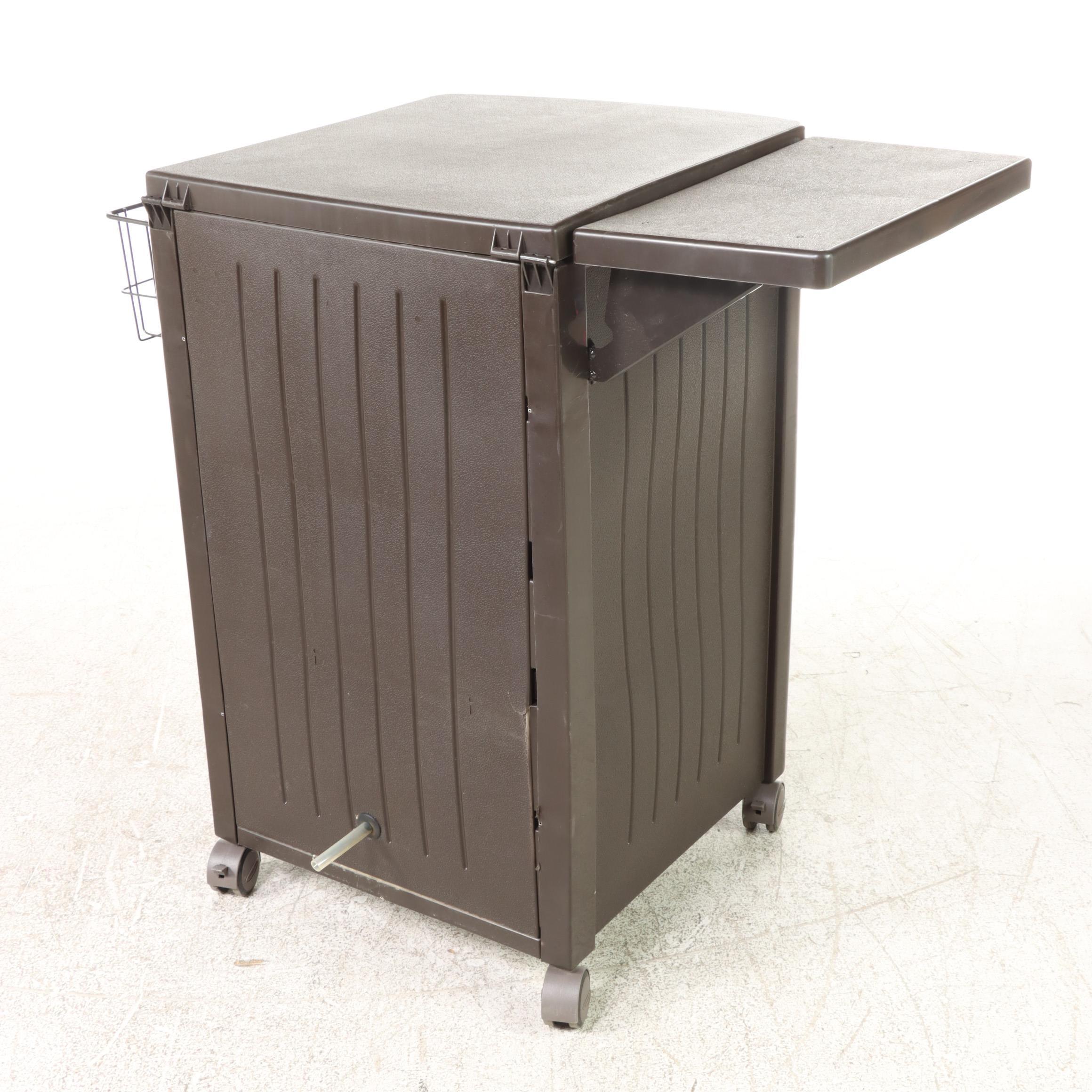 Two Suncast Resin Wicker Patio Storage Seats Plus Deck Cooler