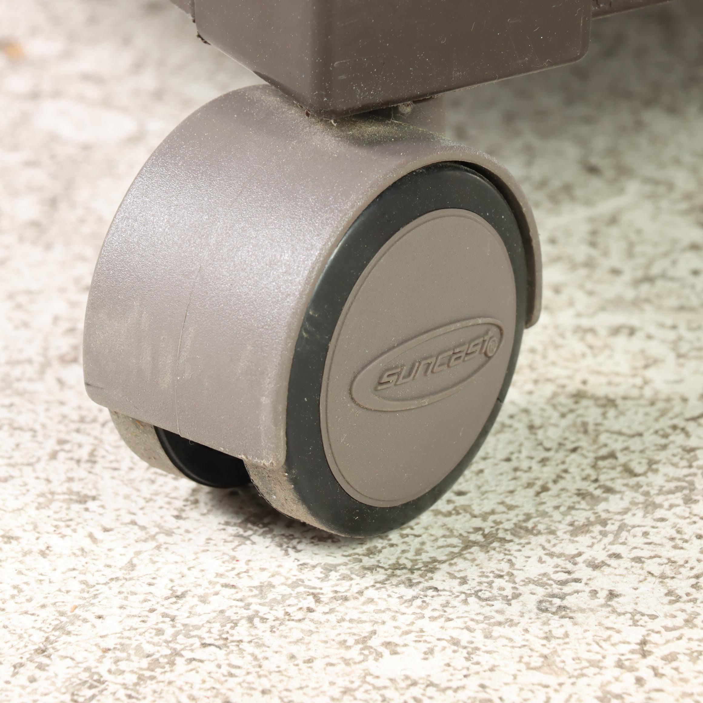 Two Suncast Resin Wicker Patio Storage Seats Plus Deck Cooler