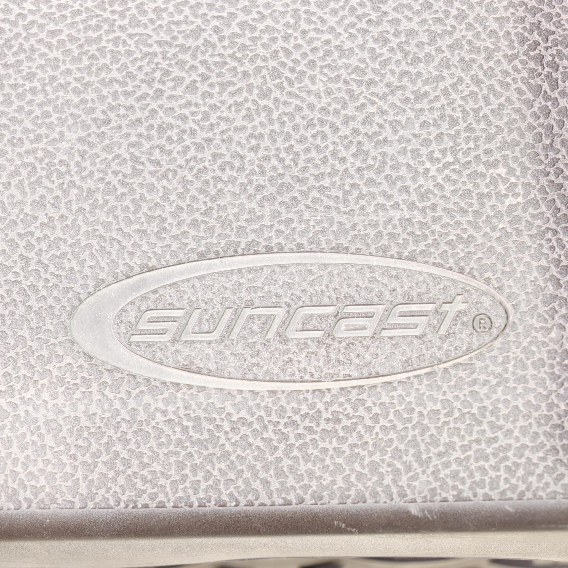 Two Suncast Resin Wicker Patio Storage Seats Plus Deck Cooler