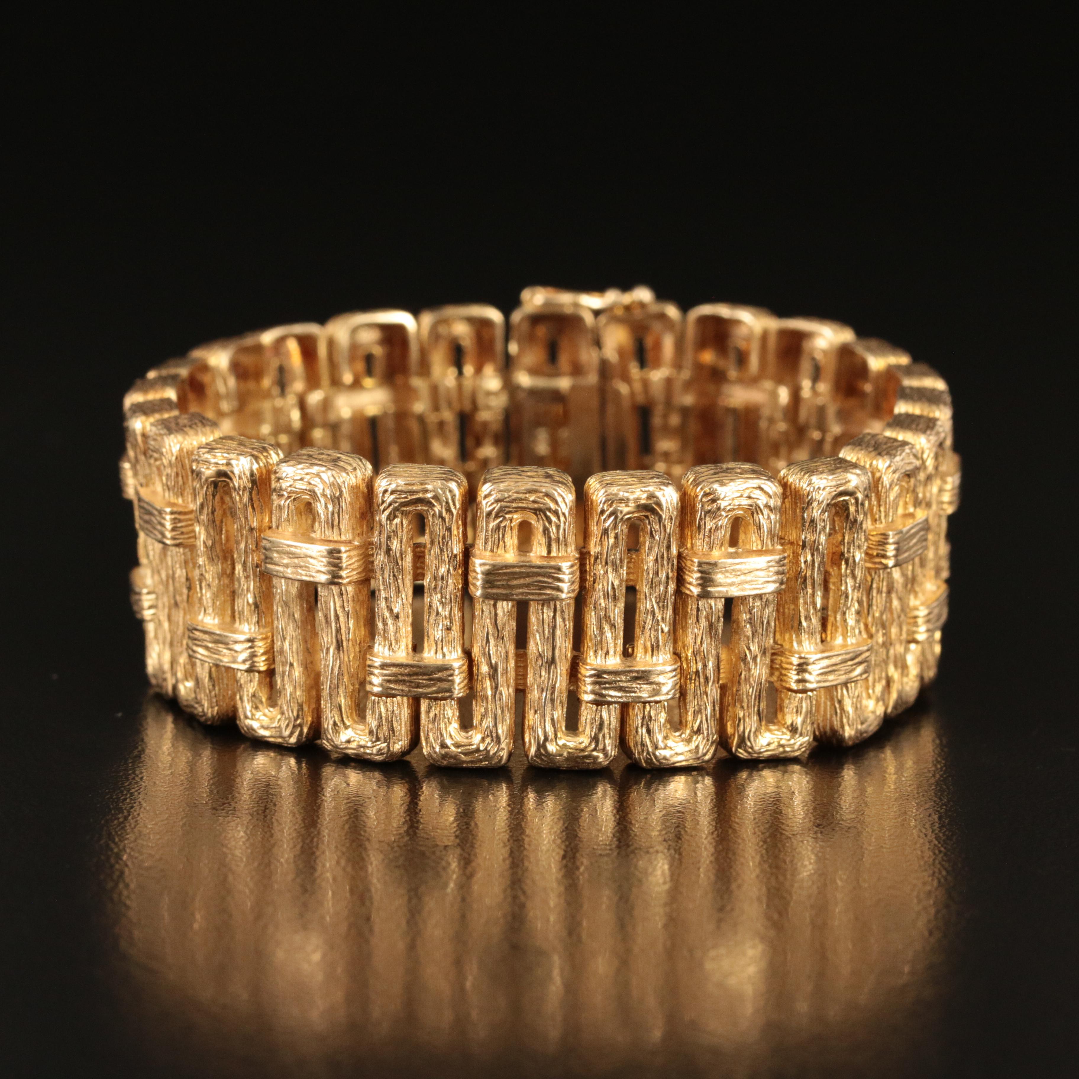 14K Fancy Link Bracelet