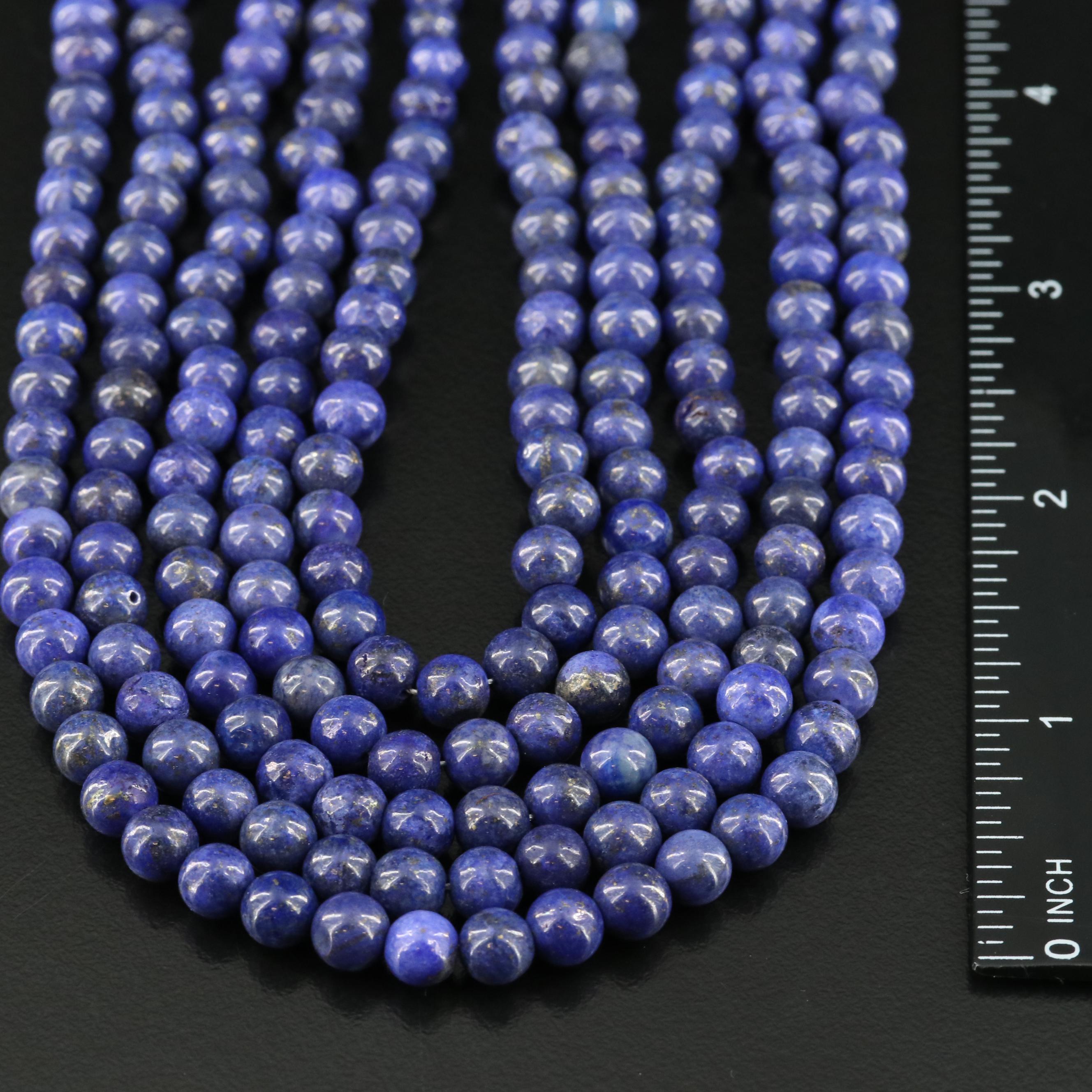 Lapis Lazuli Bead Multi-Strand Necklace