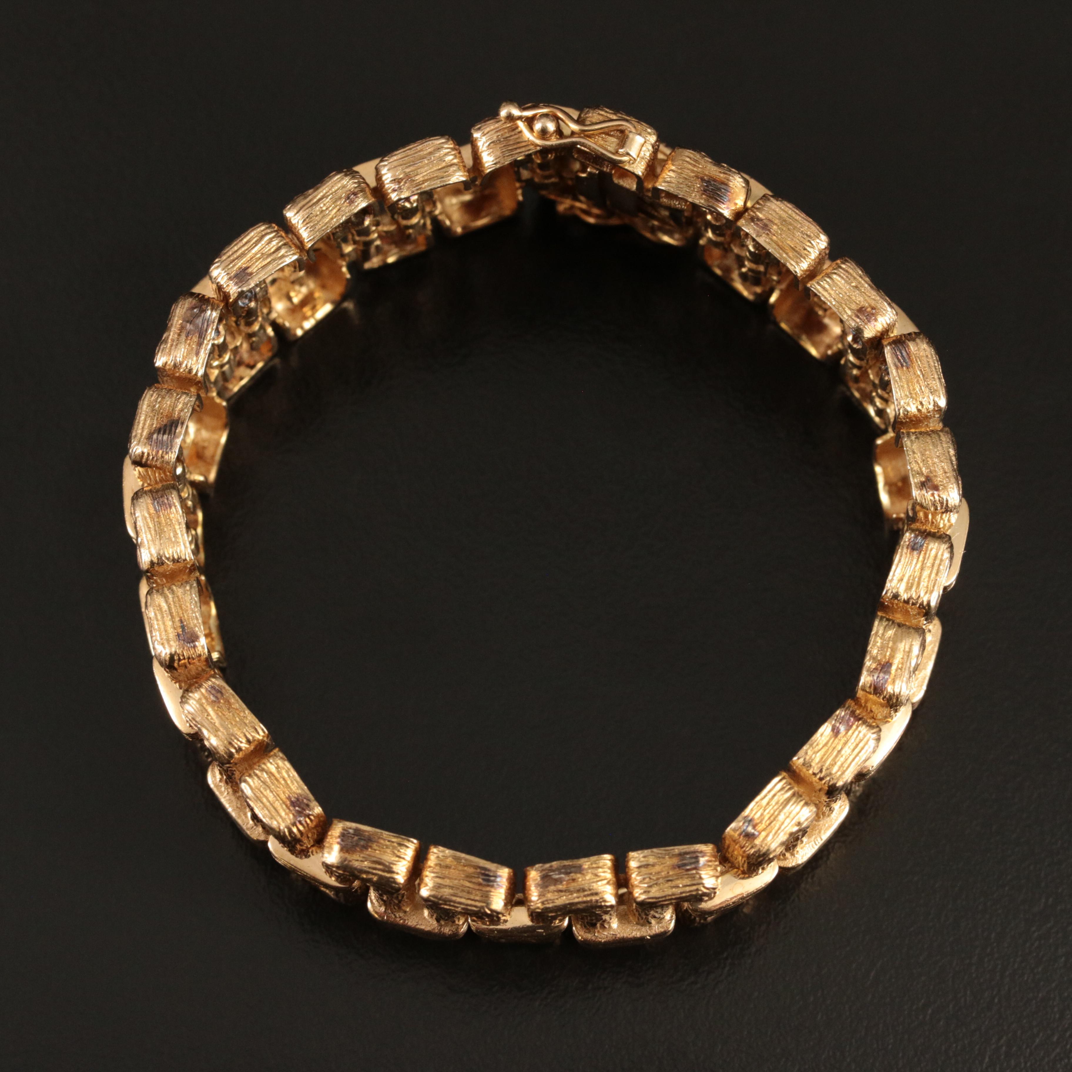 14K Fancy Link Bracelet