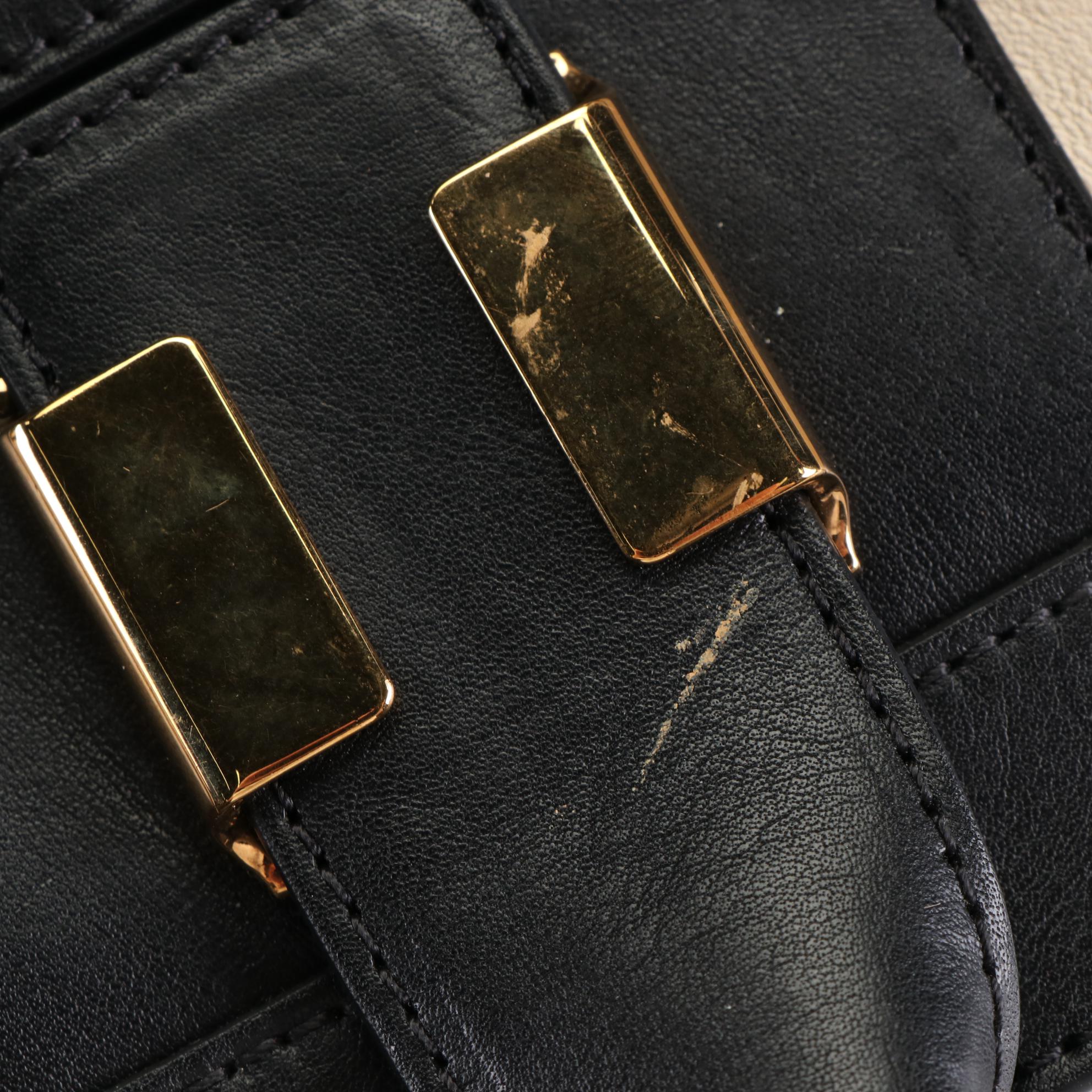 Chloé Alice Convertible Handbag in Bicolor Goatskin-Calfskin Leather with Strap