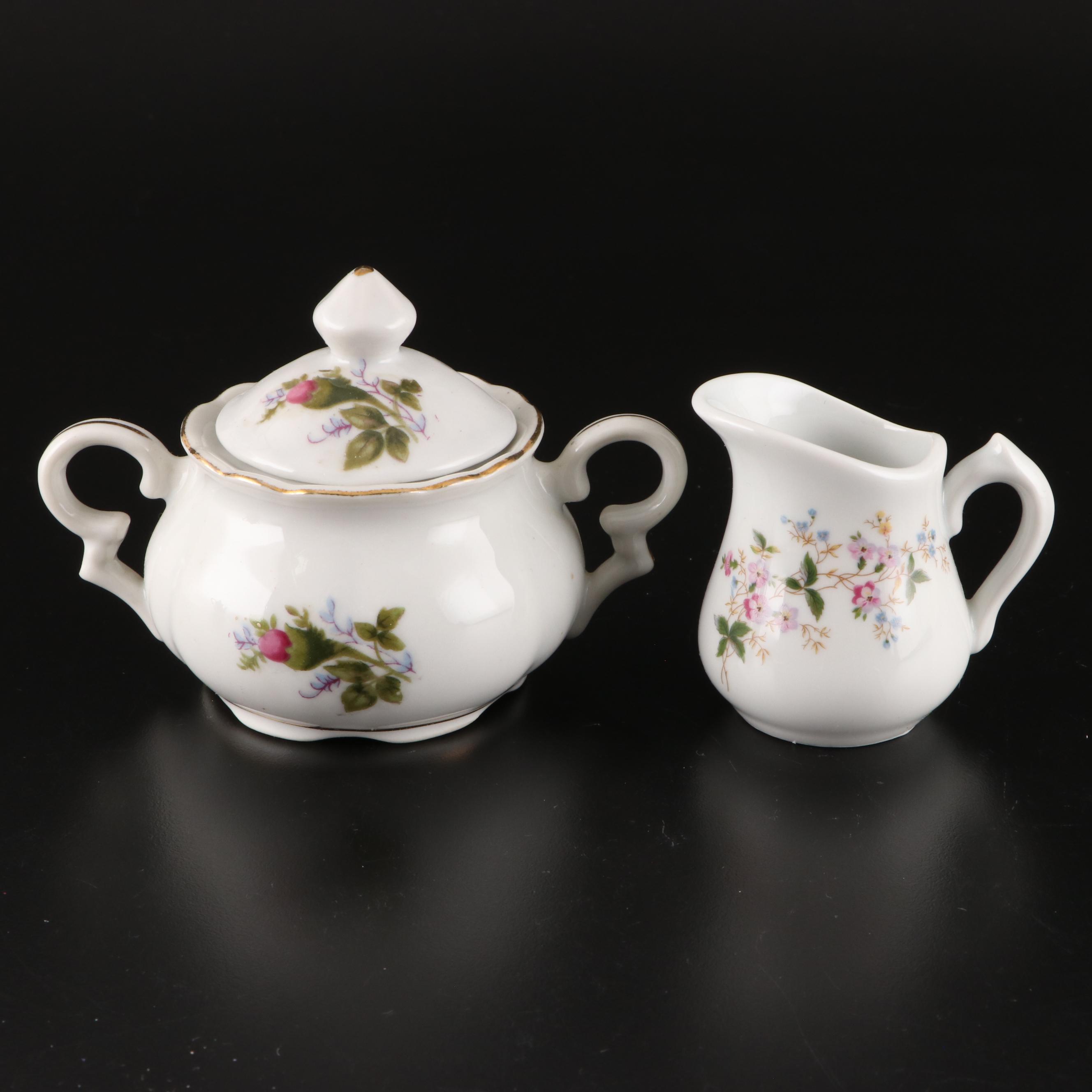 Royal Dover Teacups and Saucers with Other Floral Pattern Porcelain Tableware