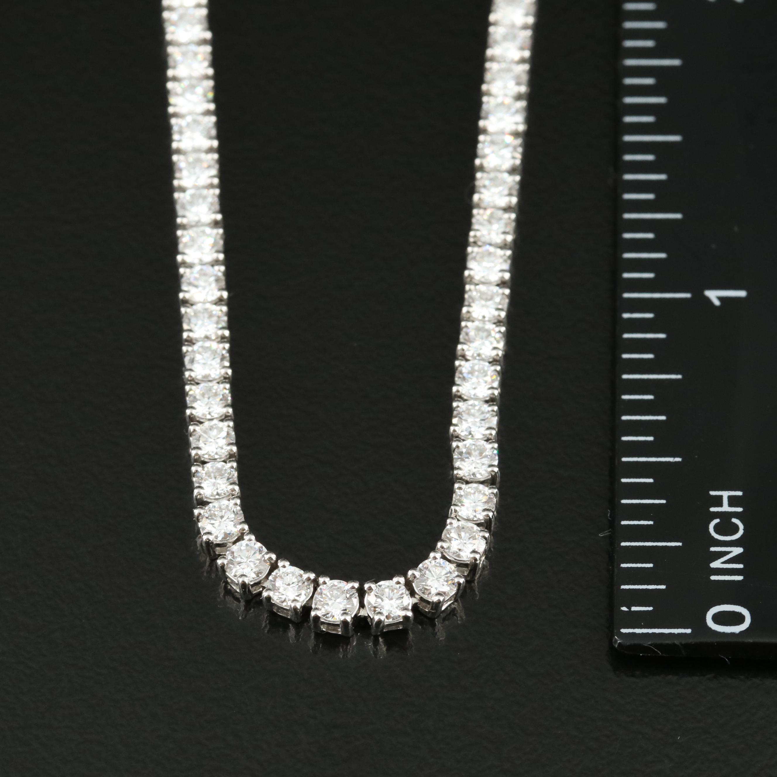 14K 9.96 CTW Lab Grown Diamond Rivière Necklace