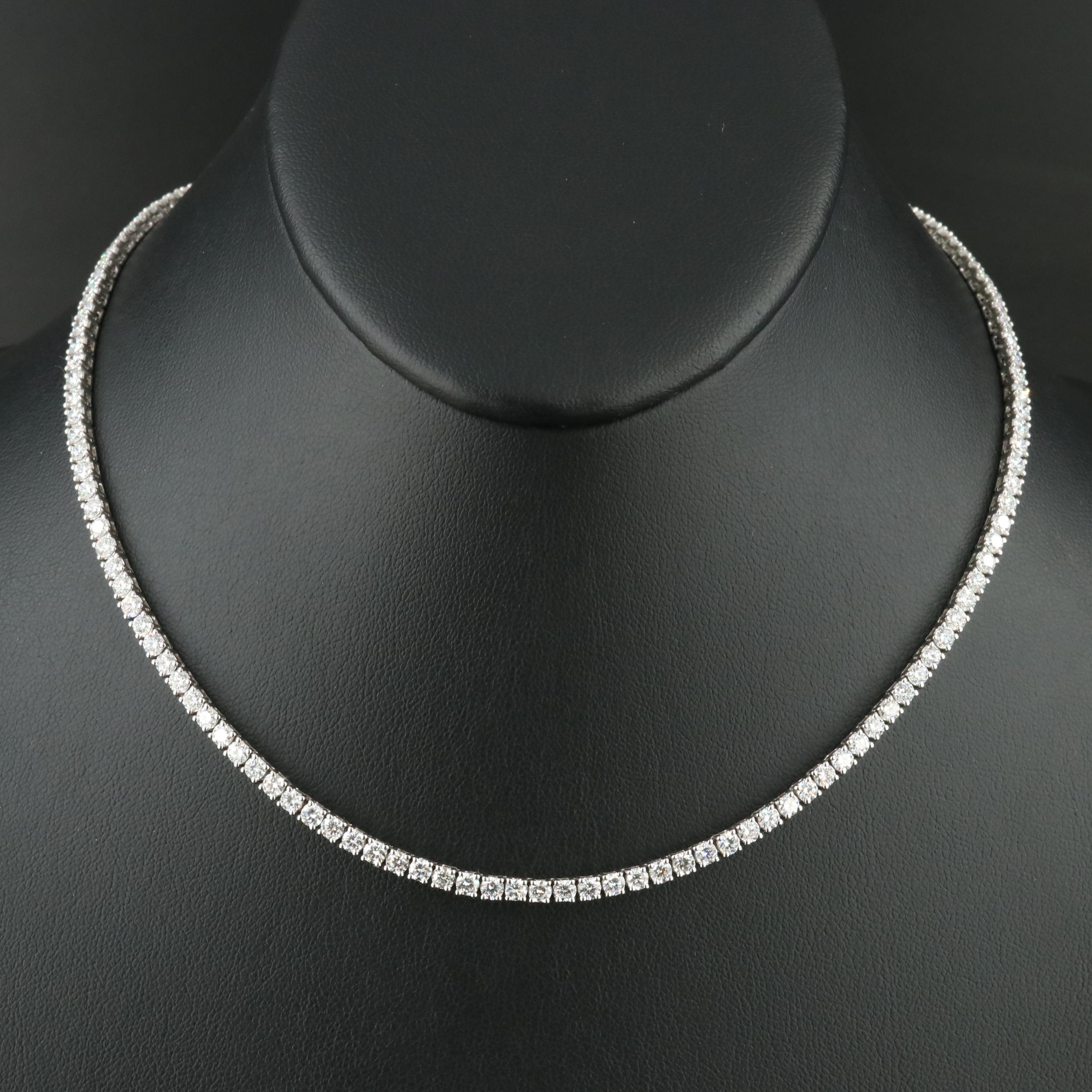 14K 9.96 CTW Lab Grown Diamond Rivière Necklace