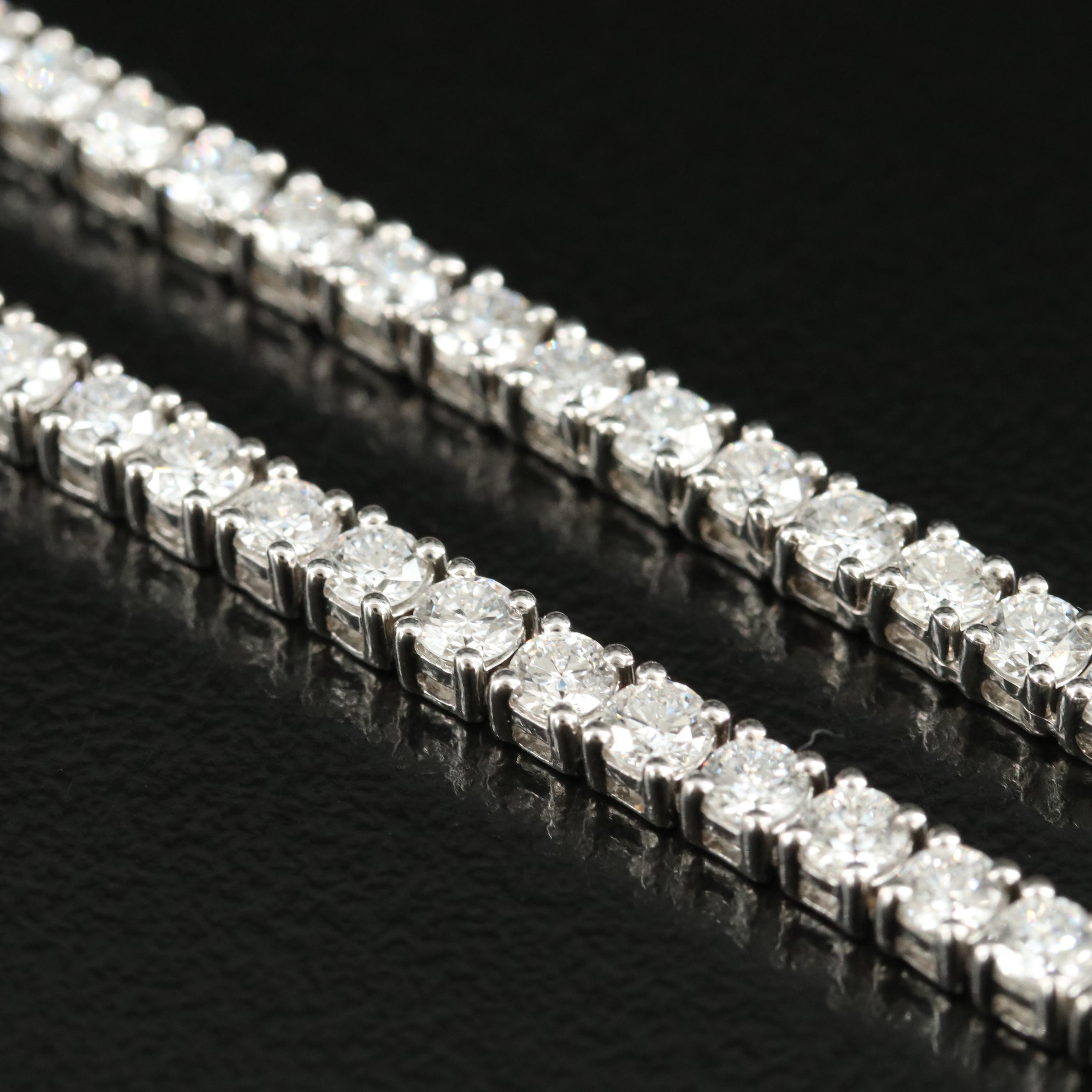 14K 9.96 CTW Lab Grown Diamond Rivière Necklace