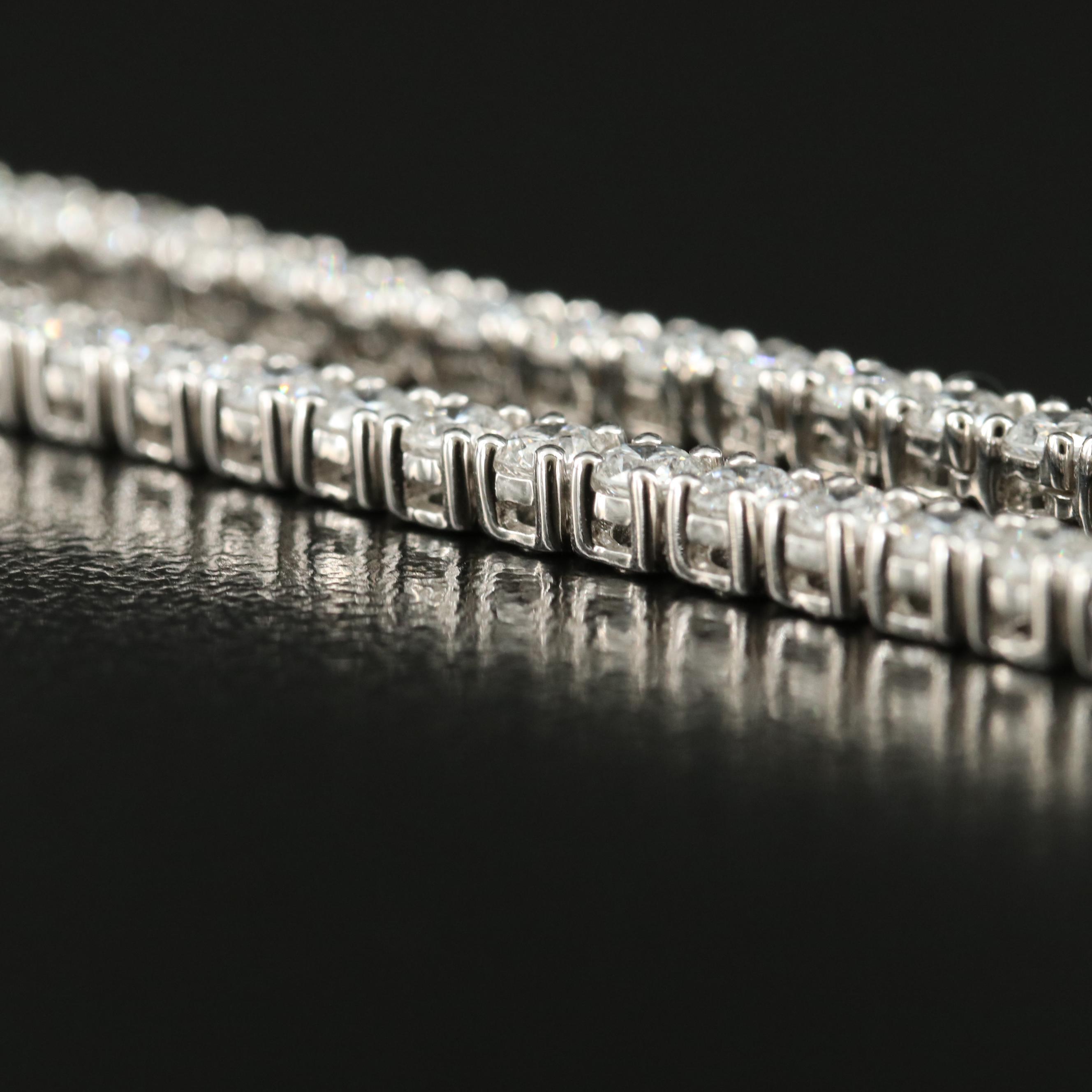 14K 9.96 CTW Lab Grown Diamond Rivière Necklace