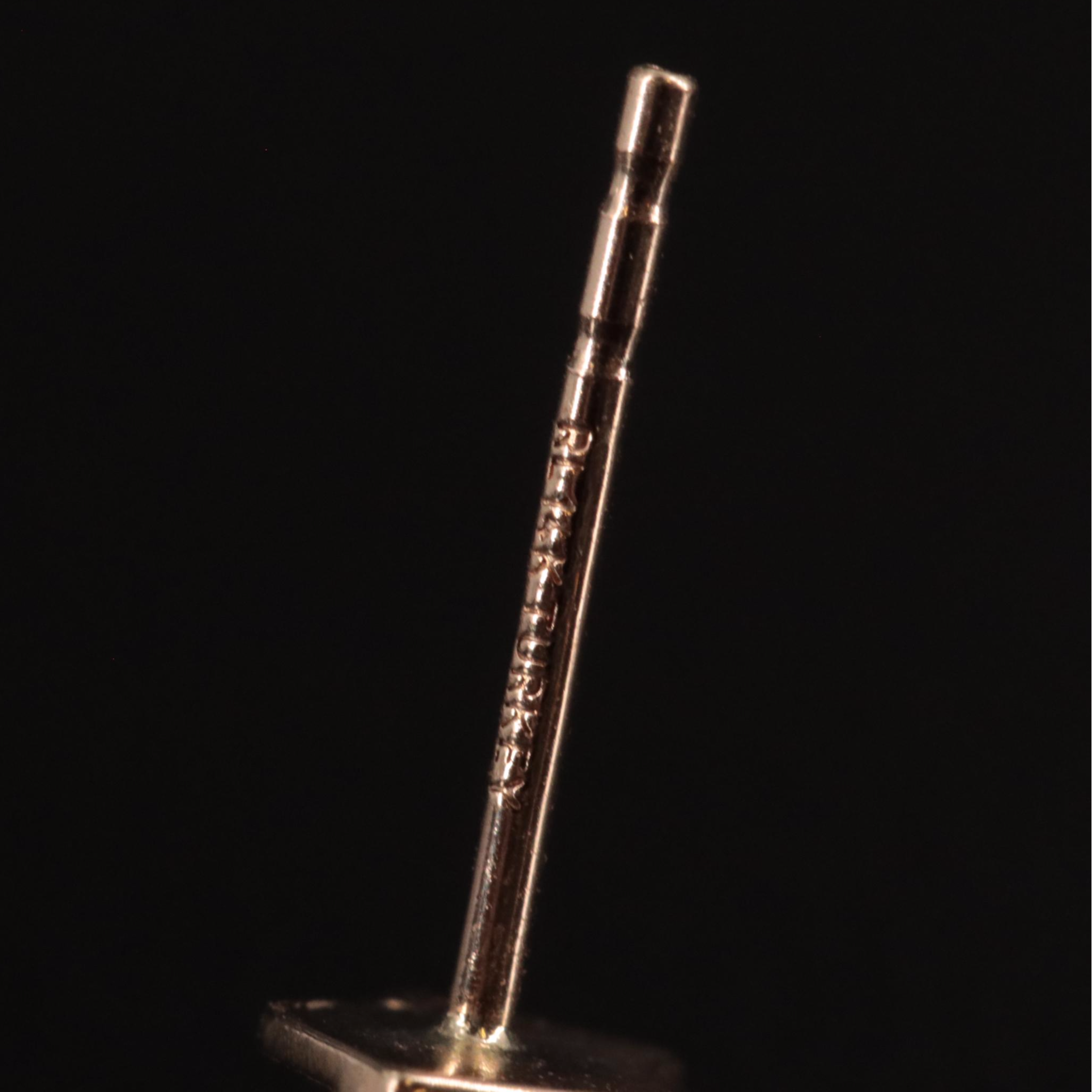 14K Zipper Stud Earrings