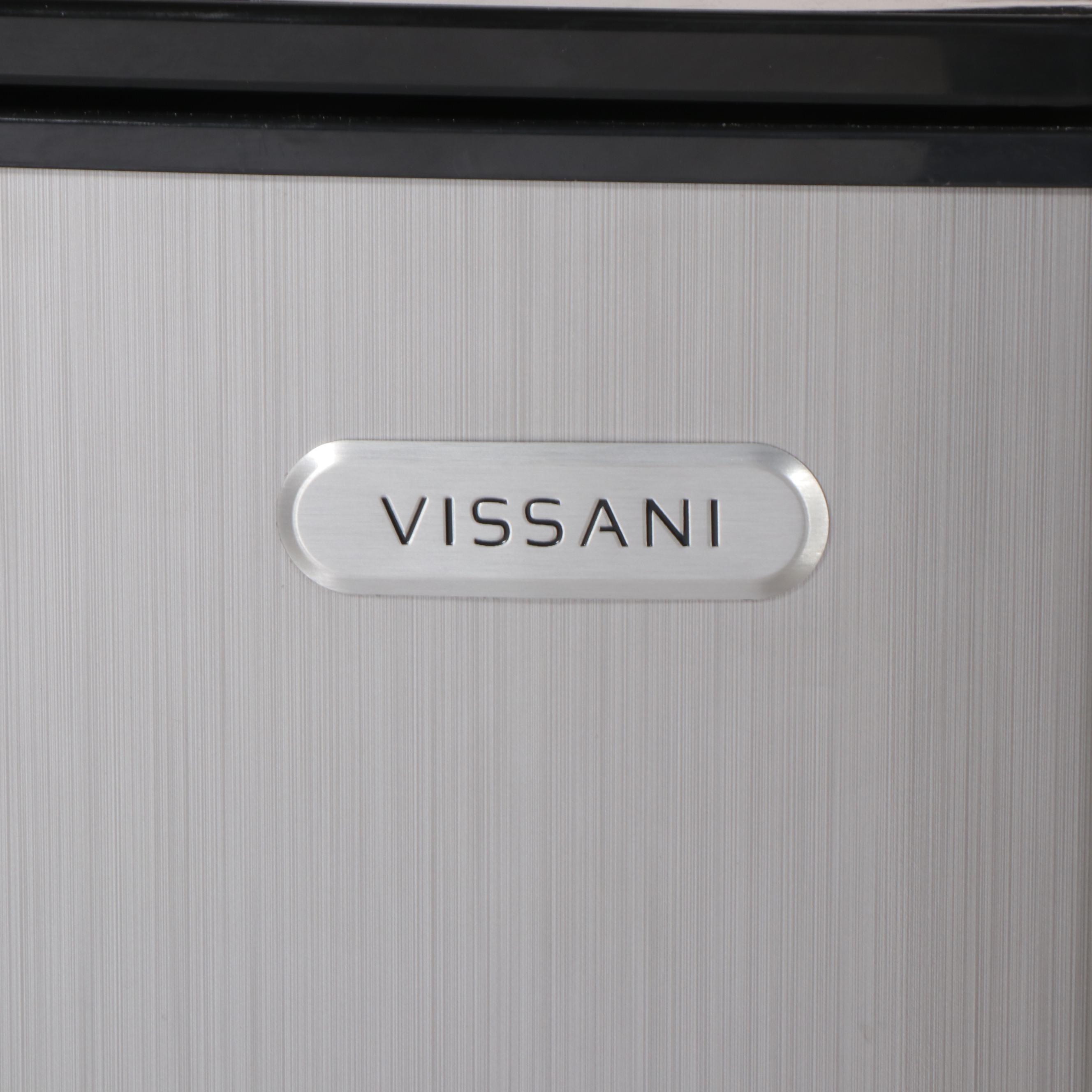 Vissani 4.3 Cu. Ft. Stainless Finish Freezer Top Compact Refrigerator