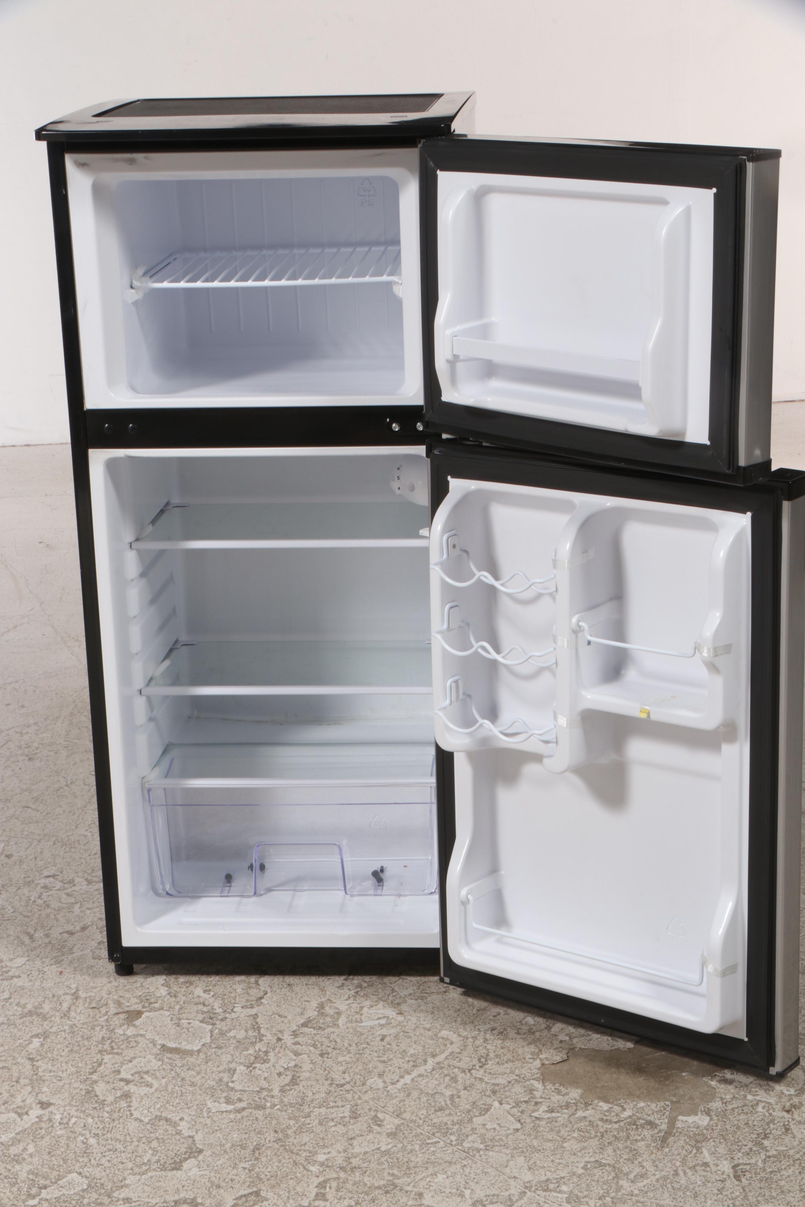 Vissani 4.3 Cu. Ft. Stainless Finish Freezer Top Compact Refrigerator