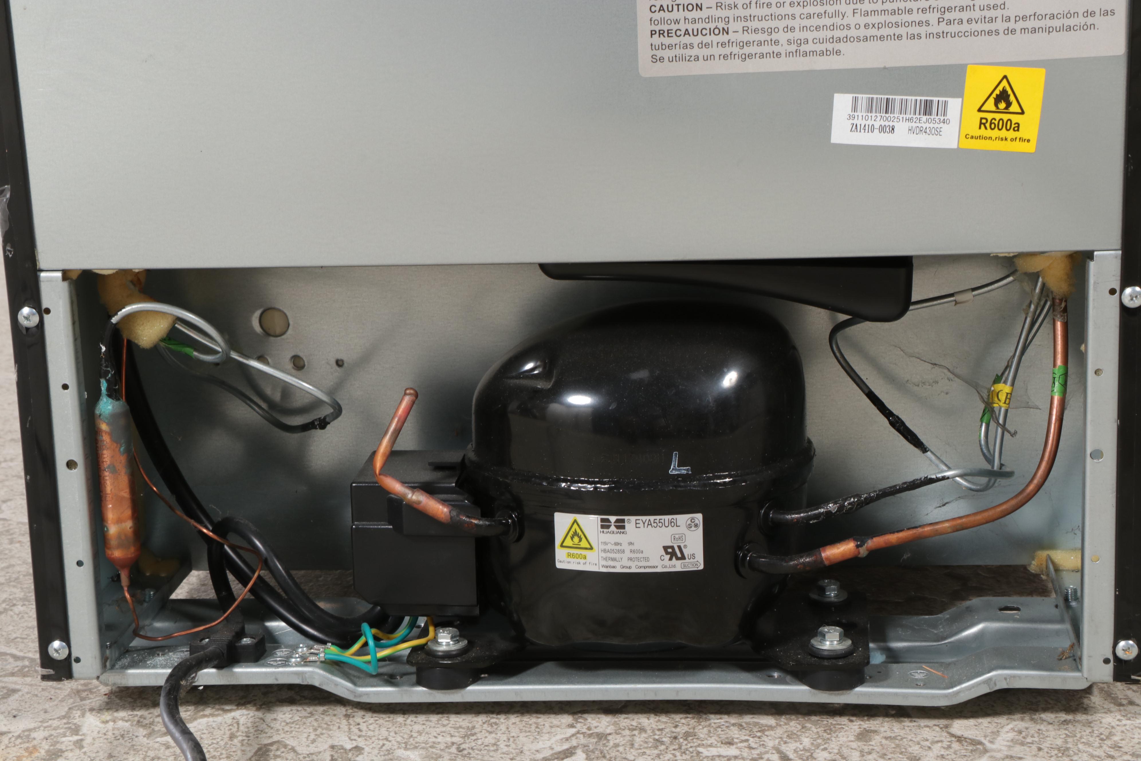 Vissani 4.3 Cu. Ft. Stainless Finish Freezer Top Compact Refrigerator