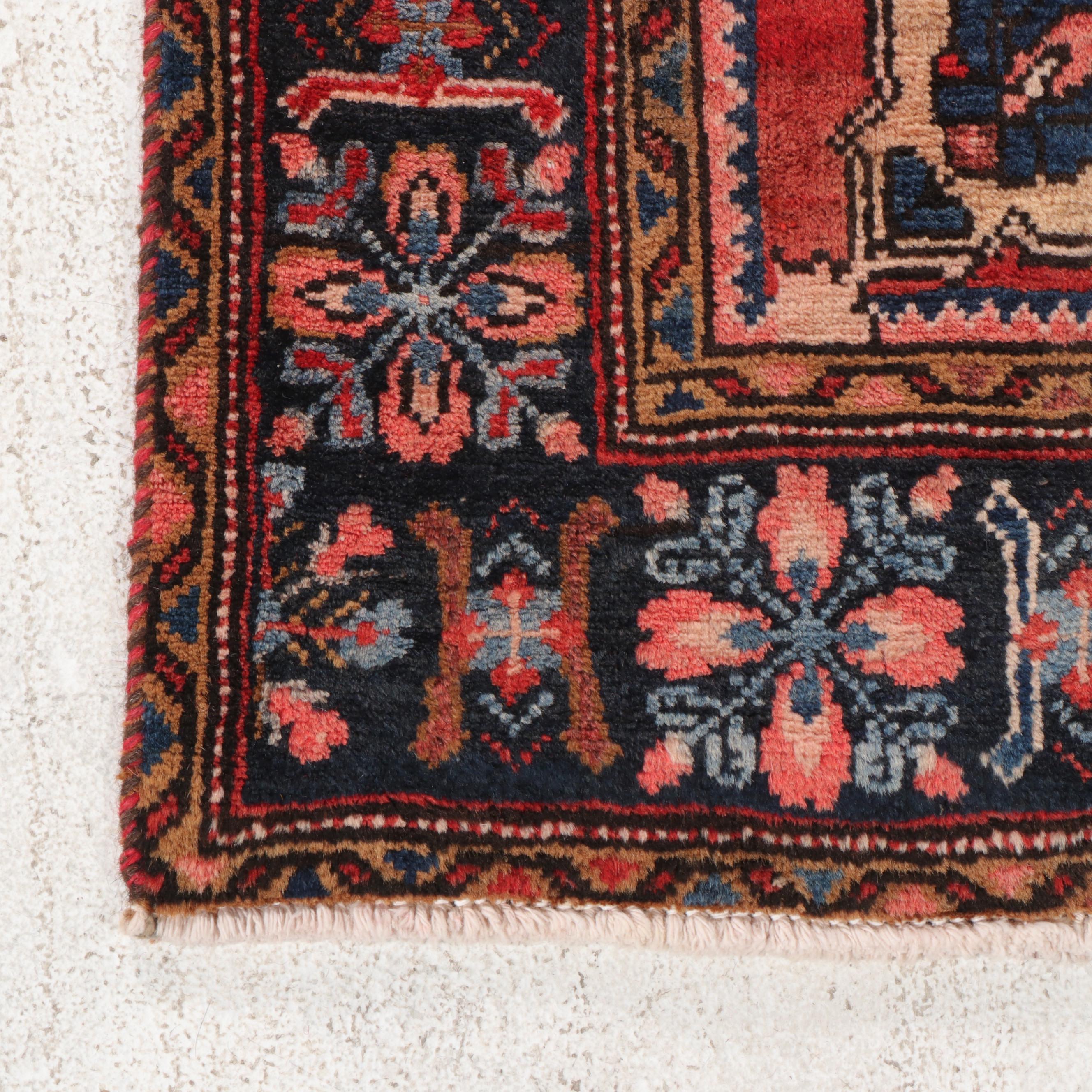 3'10 x 11'2 Hand-Knotted Persian Hamadan Area Long Rug