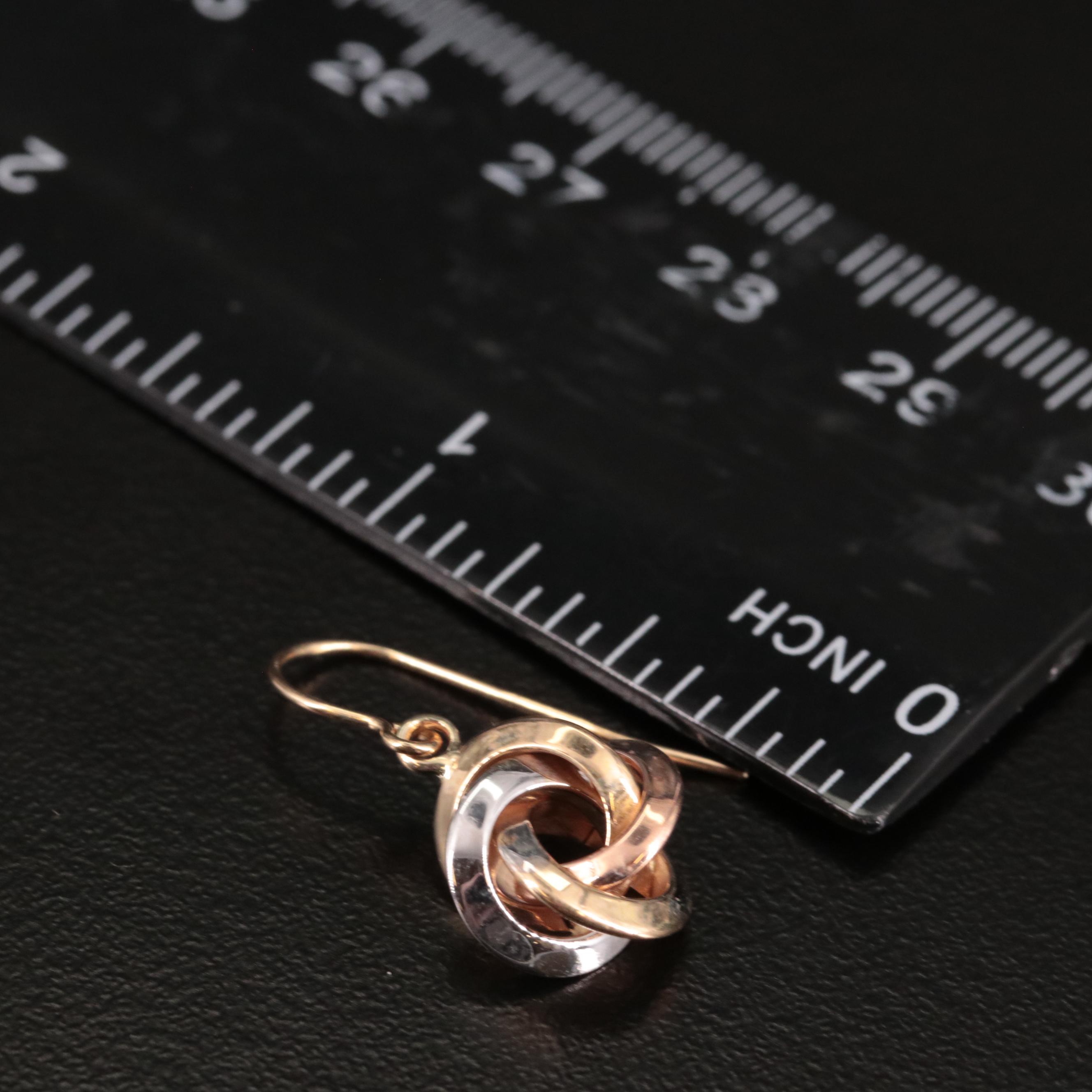 14K Twisted Drop Earrings