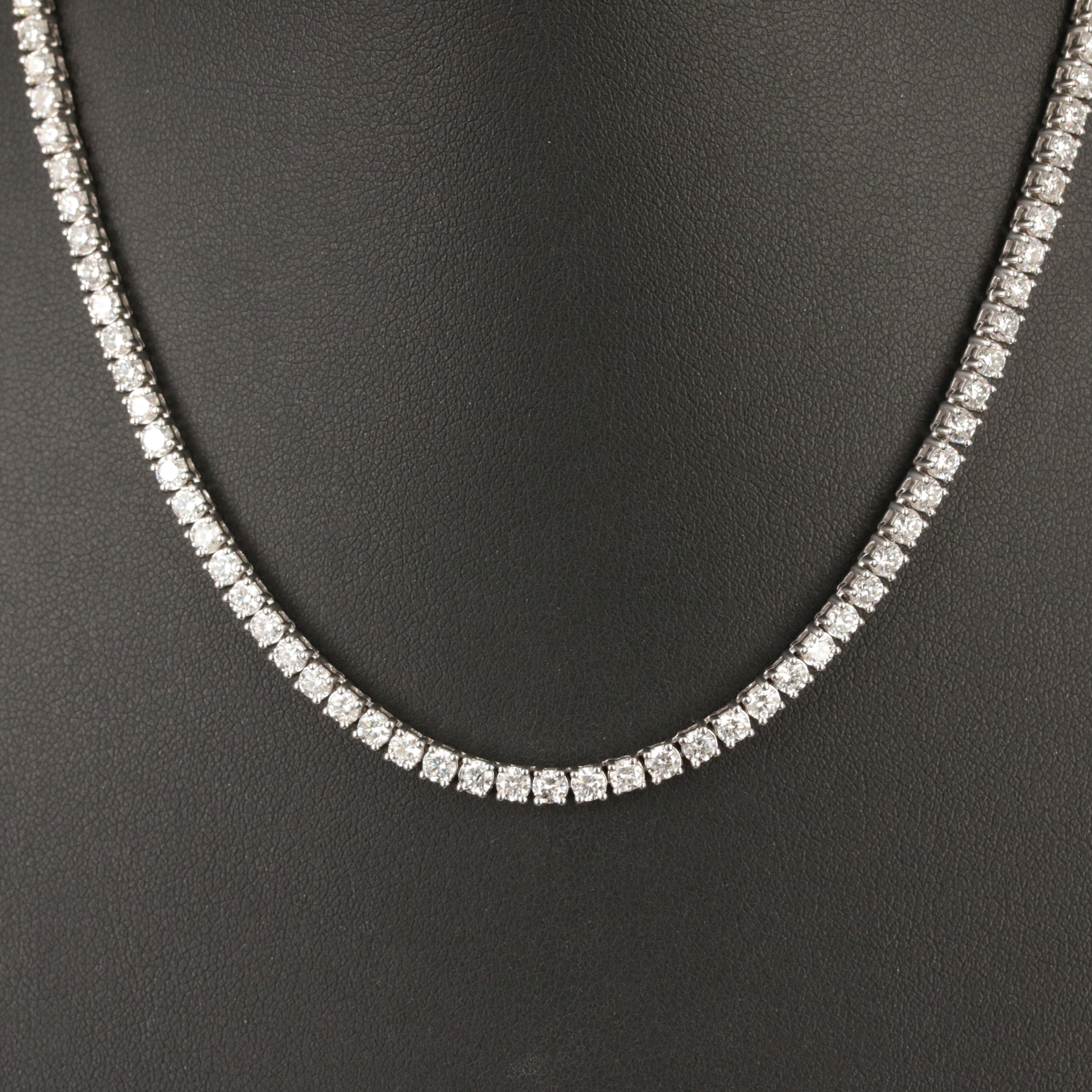 14K 9.92 CTW Lab Grown Diamond Rivière Necklace