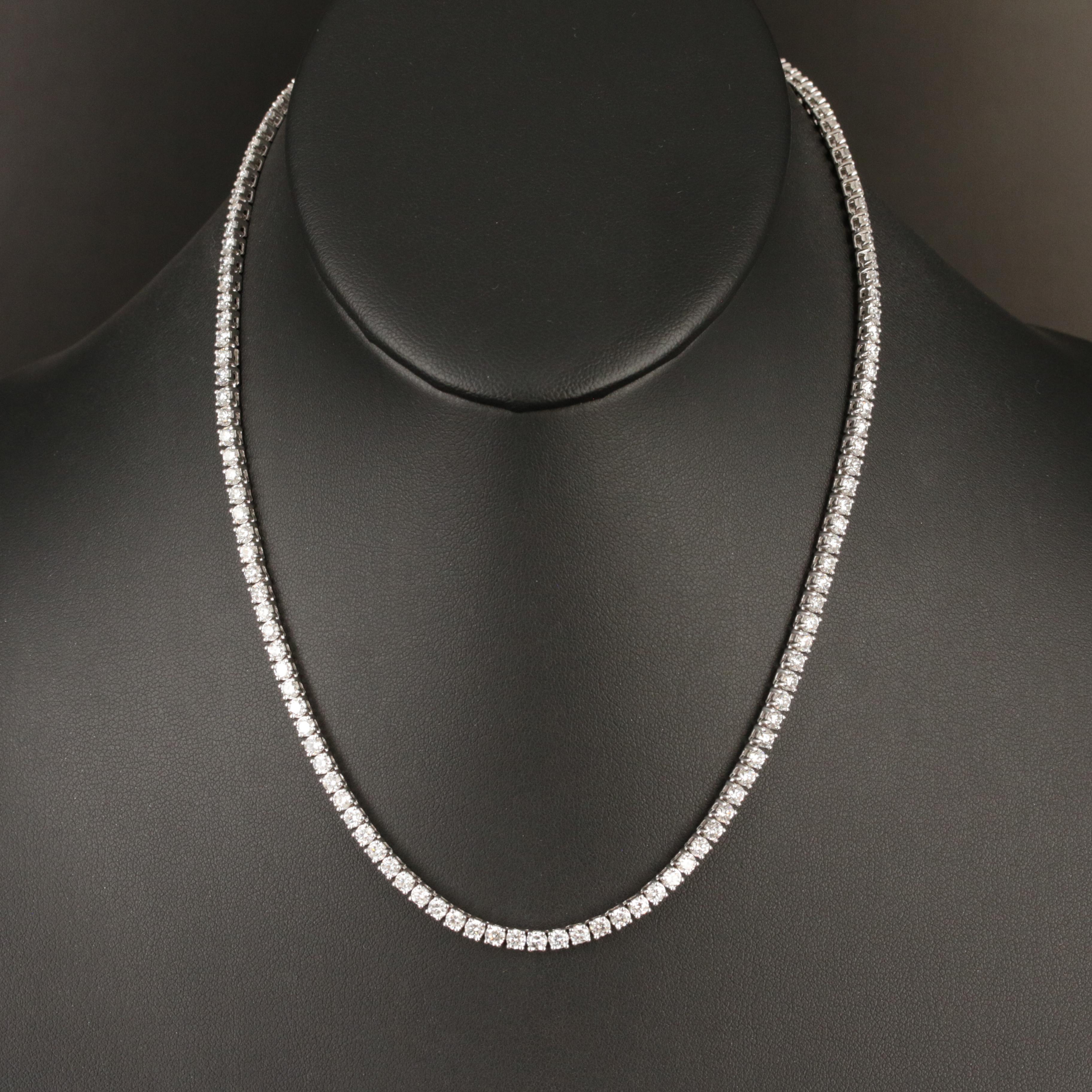 14K 9.92 CTW Lab Grown Diamond Rivière Necklace